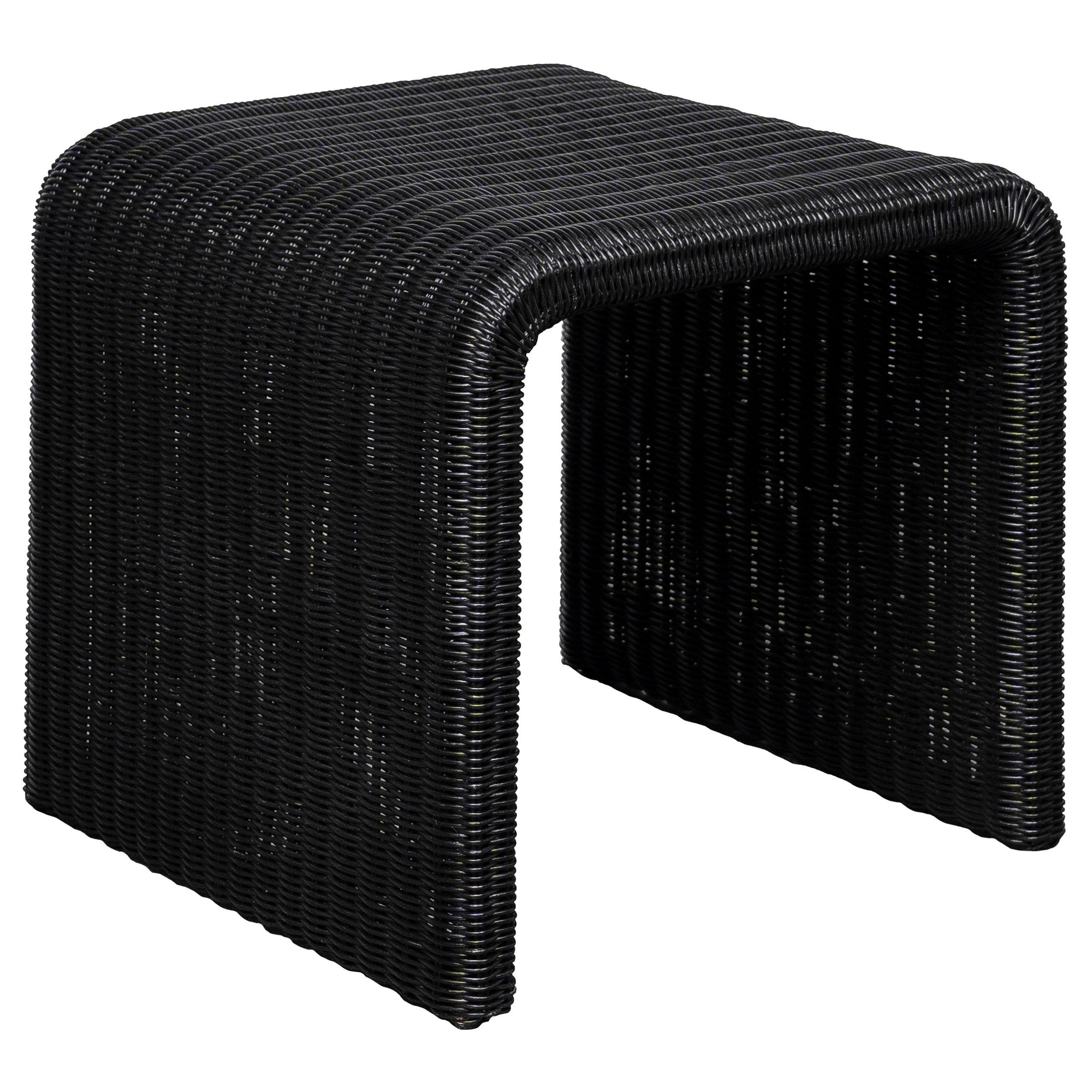Coaster Furniture Cahya 708517 Woven Rattan Square End Table - Black - Image 1