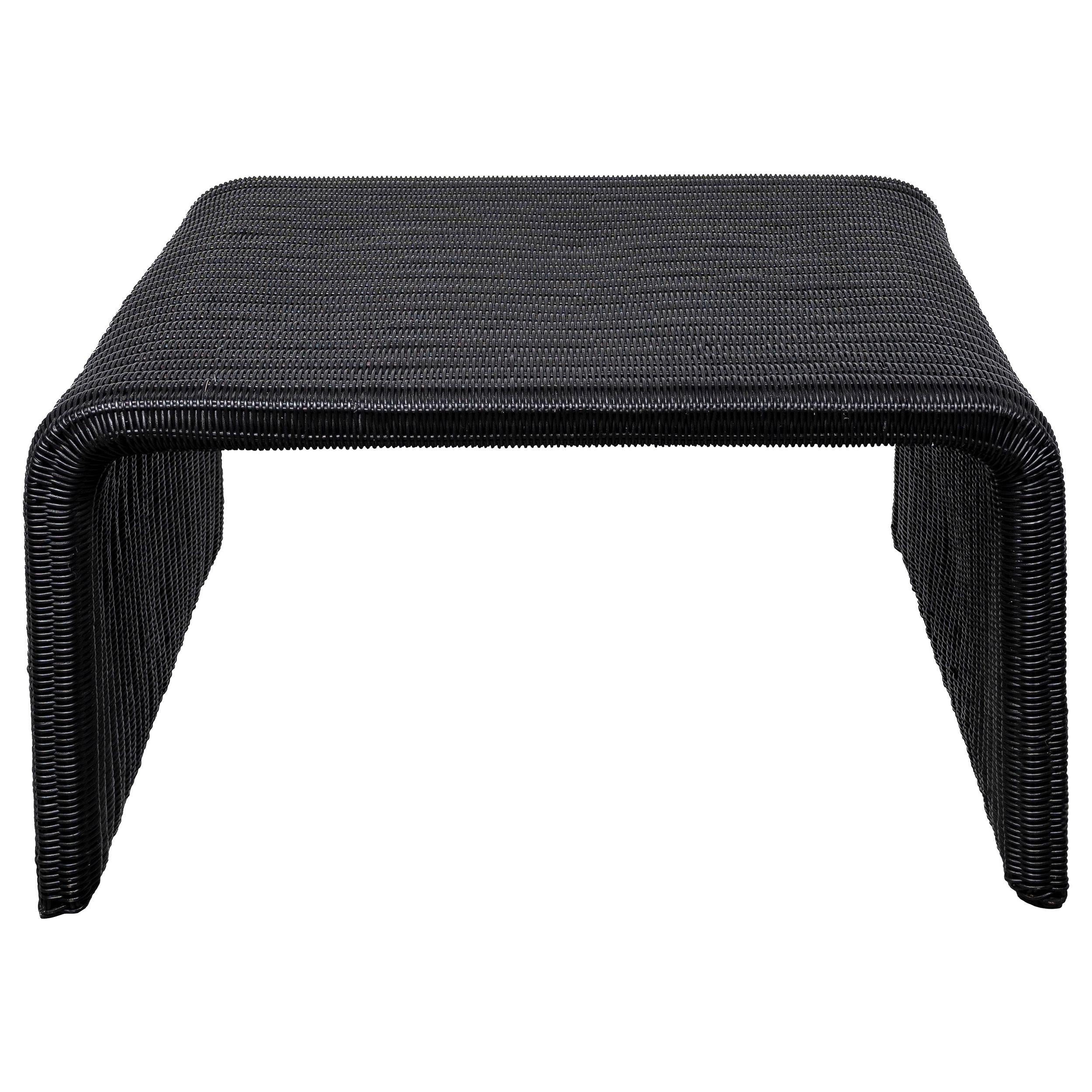Coaster Furniture Cahya 708518 Woven Rattan Square Coffee Table - Black - Image 3