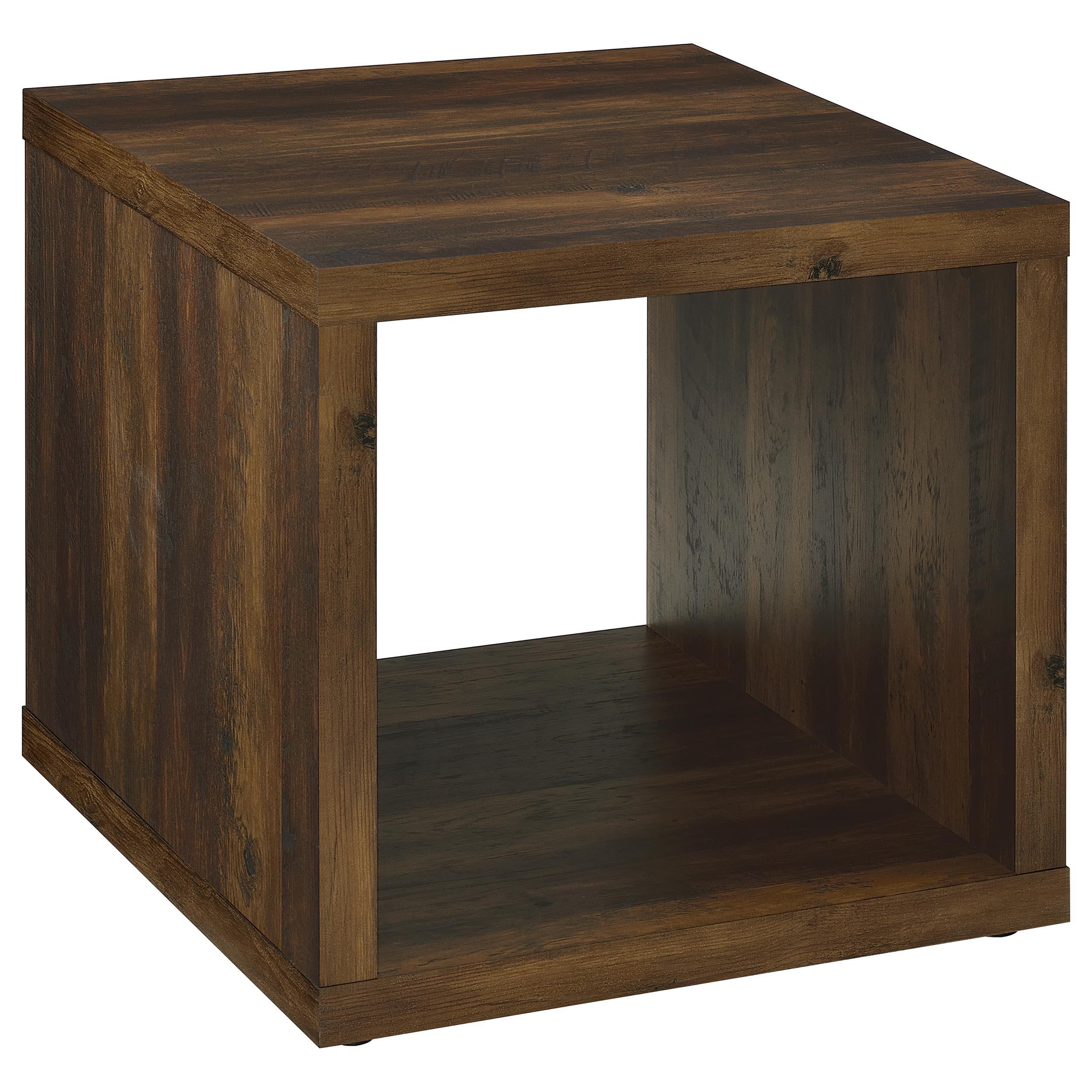 Coaster Furniture Frisco 710507 Square Engineered Wood Side End Table - Dark Pine - Image 1