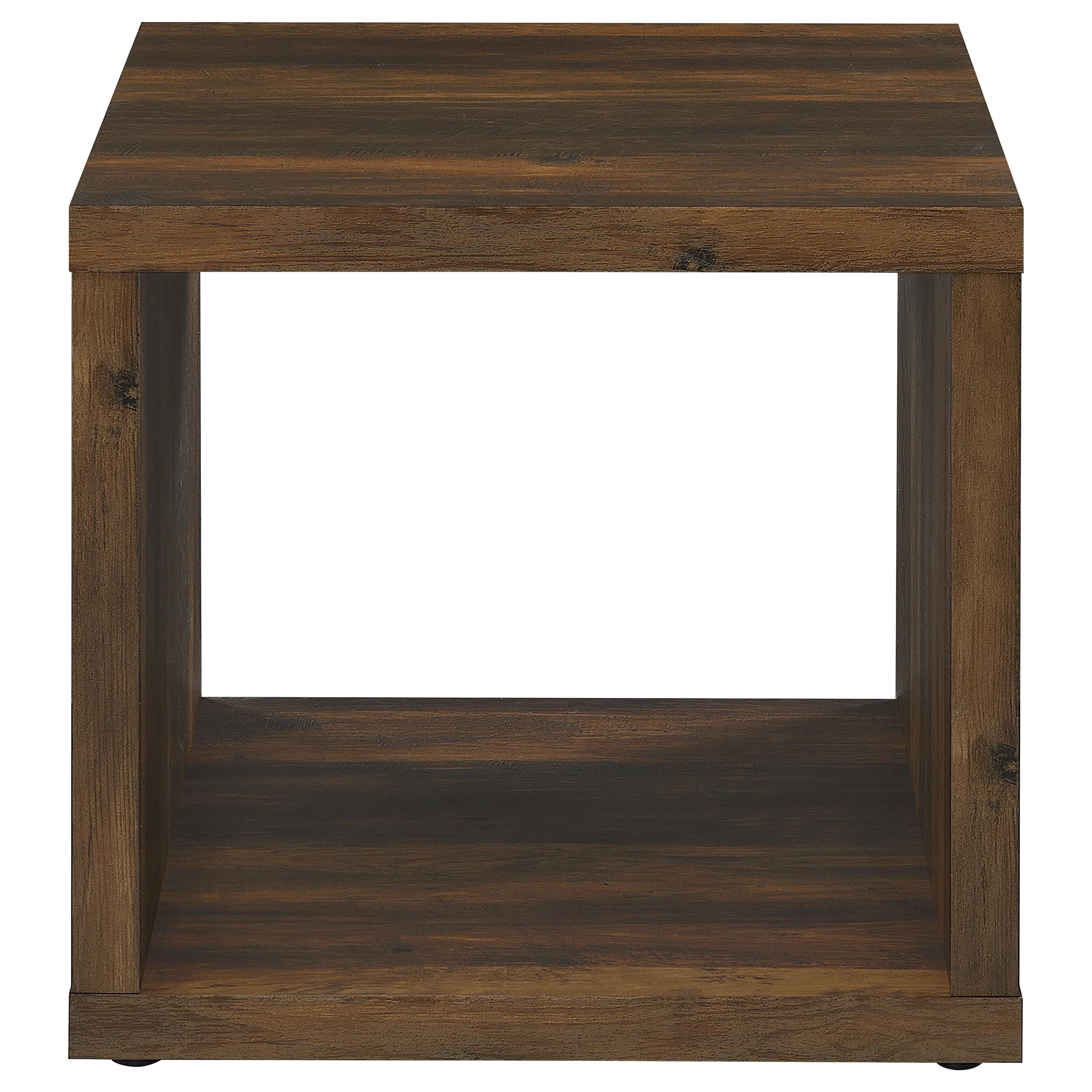 Coaster Furniture Frisco 710507 Square Engineered Wood Side End Table - Dark Pine - Image 3