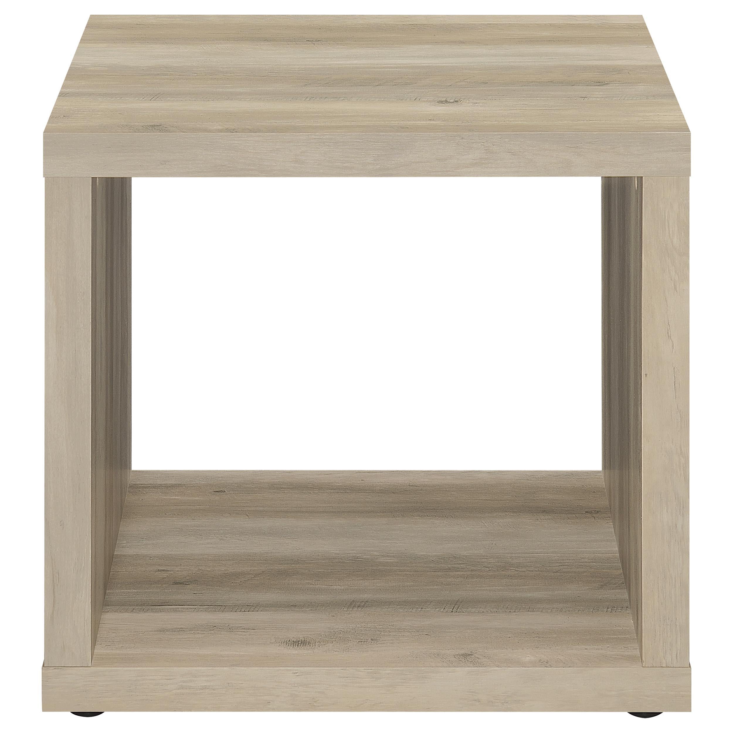 Coaster Furniture Frisco 710517 Square Engineered Wood Side End Table - Distressed Pine - Image 3