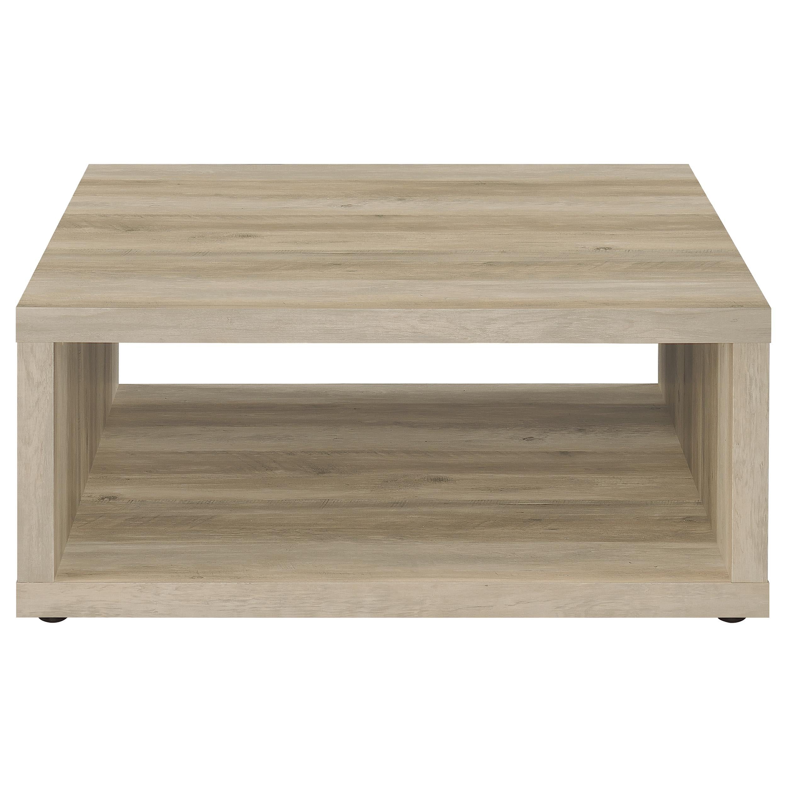 Coaster Furniture Frisco 710518 Square Engineered Wood Coffee Table - Distressed Pine - Image 3