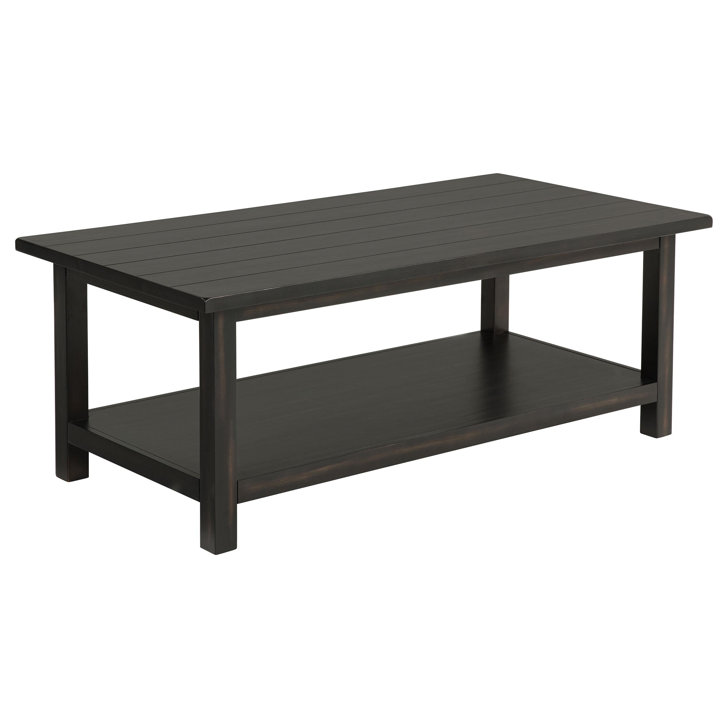 Coaster Furniture Payne 710568 Wood Coffee Table with Shelf - Distressed Java - Image 1