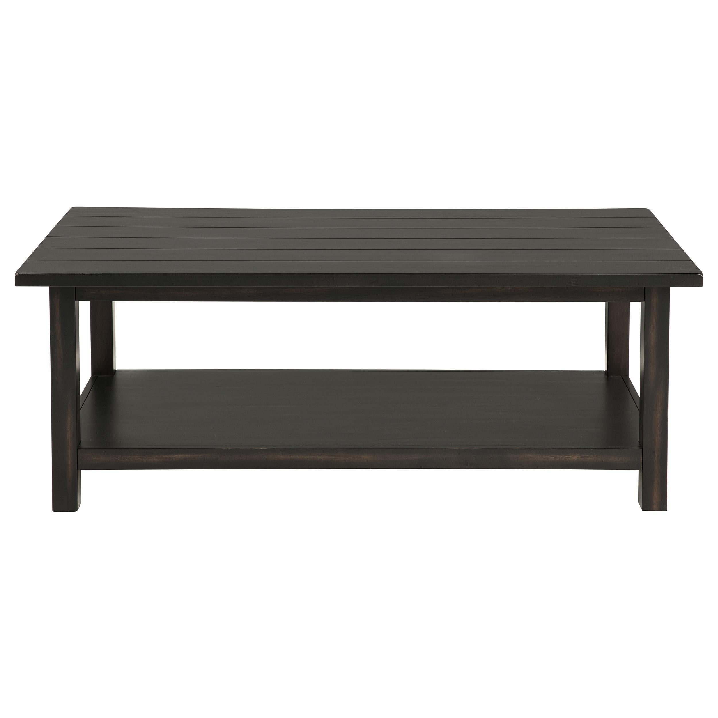 Coaster Furniture Payne 710568 Wood Coffee Table with Shelf - Distressed Java - Image 2