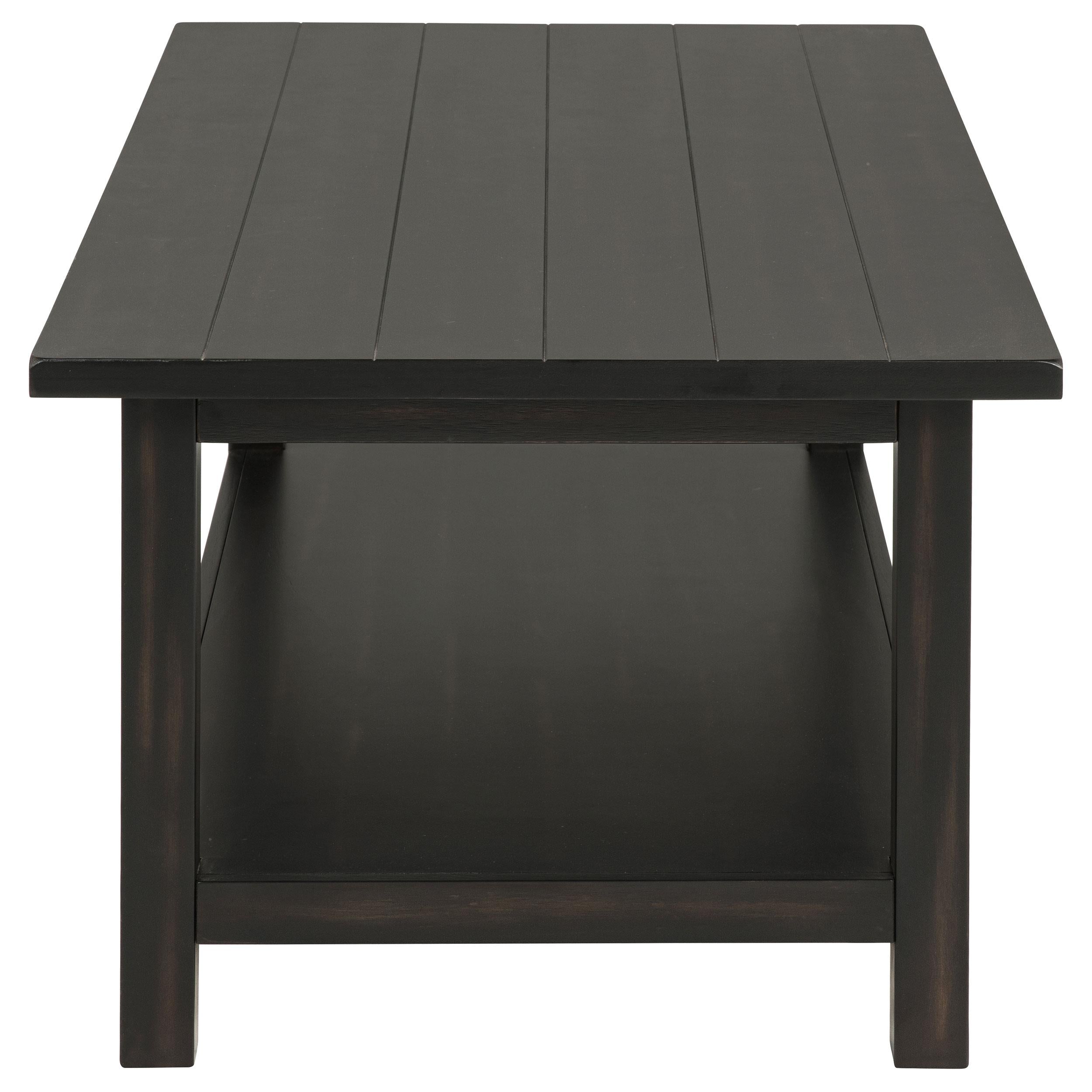 Coaster Furniture Payne 710568 Wood Coffee Table with Shelf - Distressed Java - Image 3