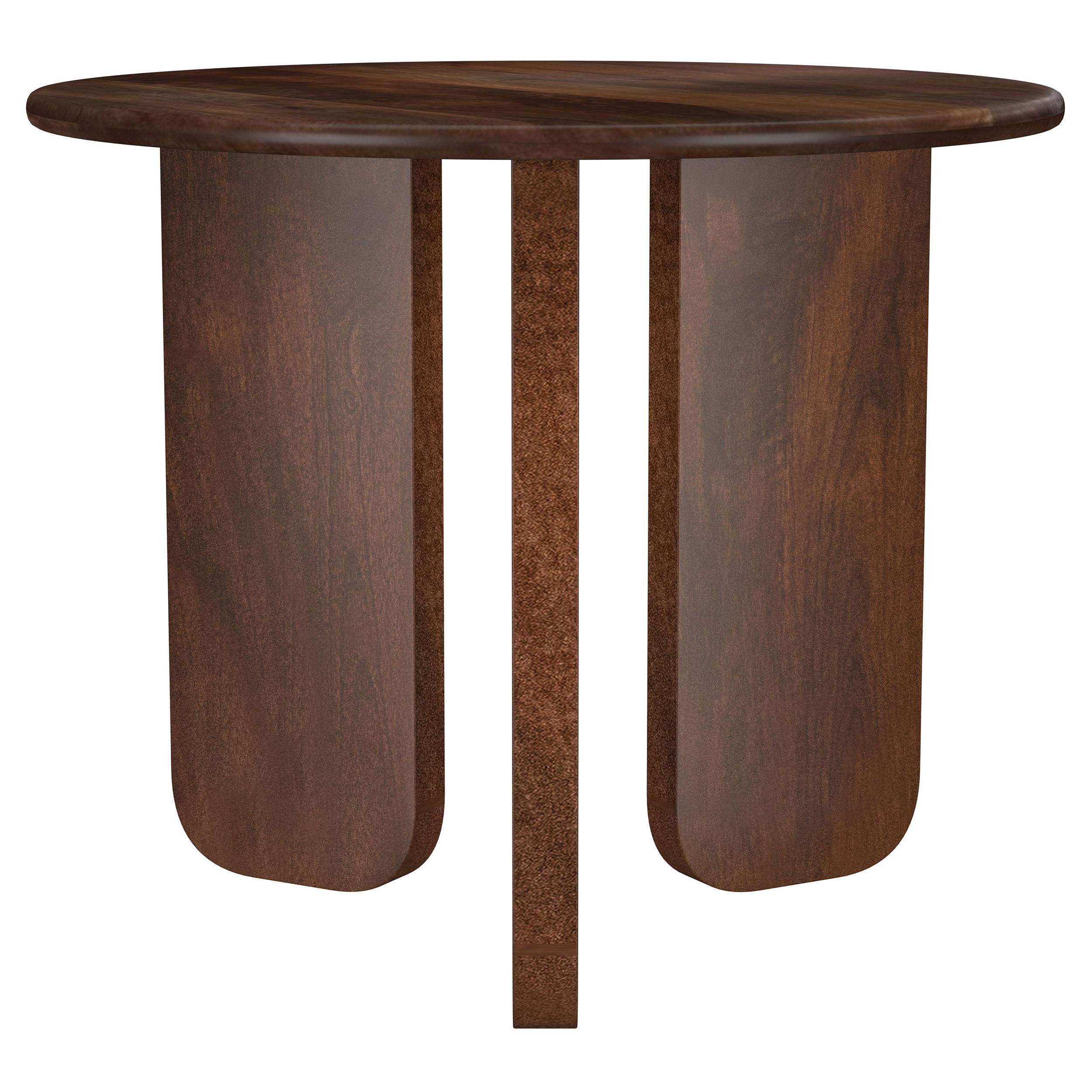 Coaster Furniture Dale 721997 Round Solid Mango Wood Side End Table - Brown - Image 3