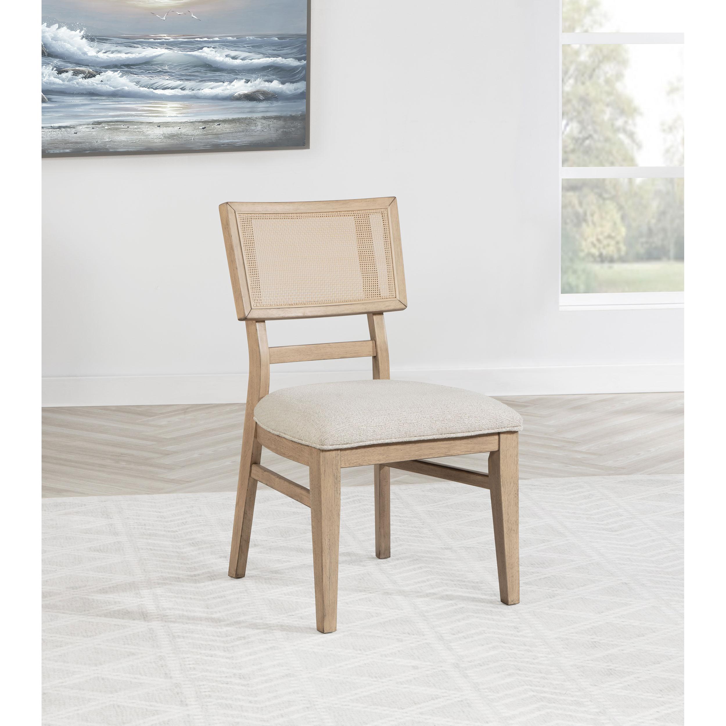 Coaster Furniture Kailani 109382 Rattan Cane Dining Side Chair - Beige Oak - Image 2