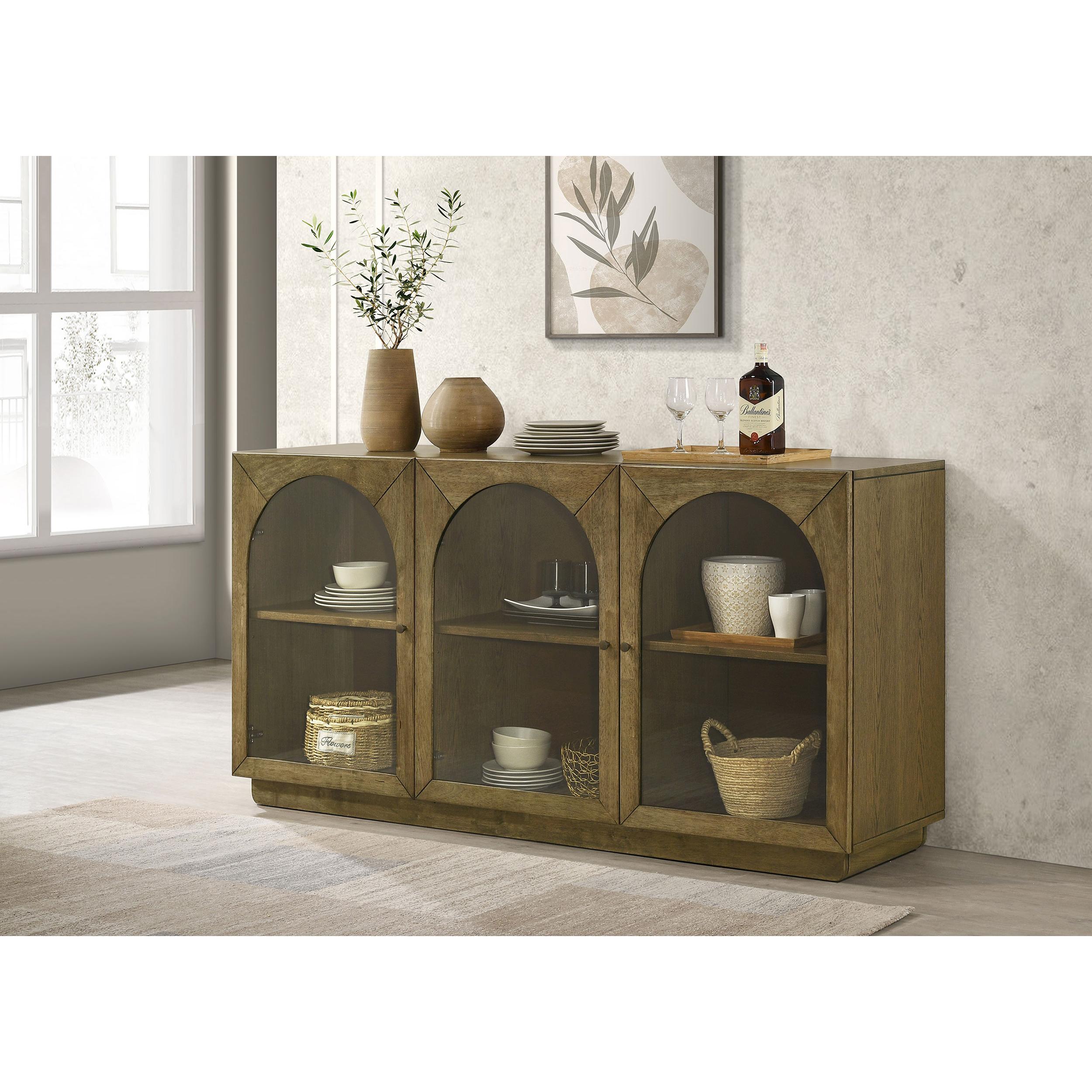Coaster Furniture Castlewood 109355 71-inch Dining Sideboard Buffet Server - Brown Oak - Image 2