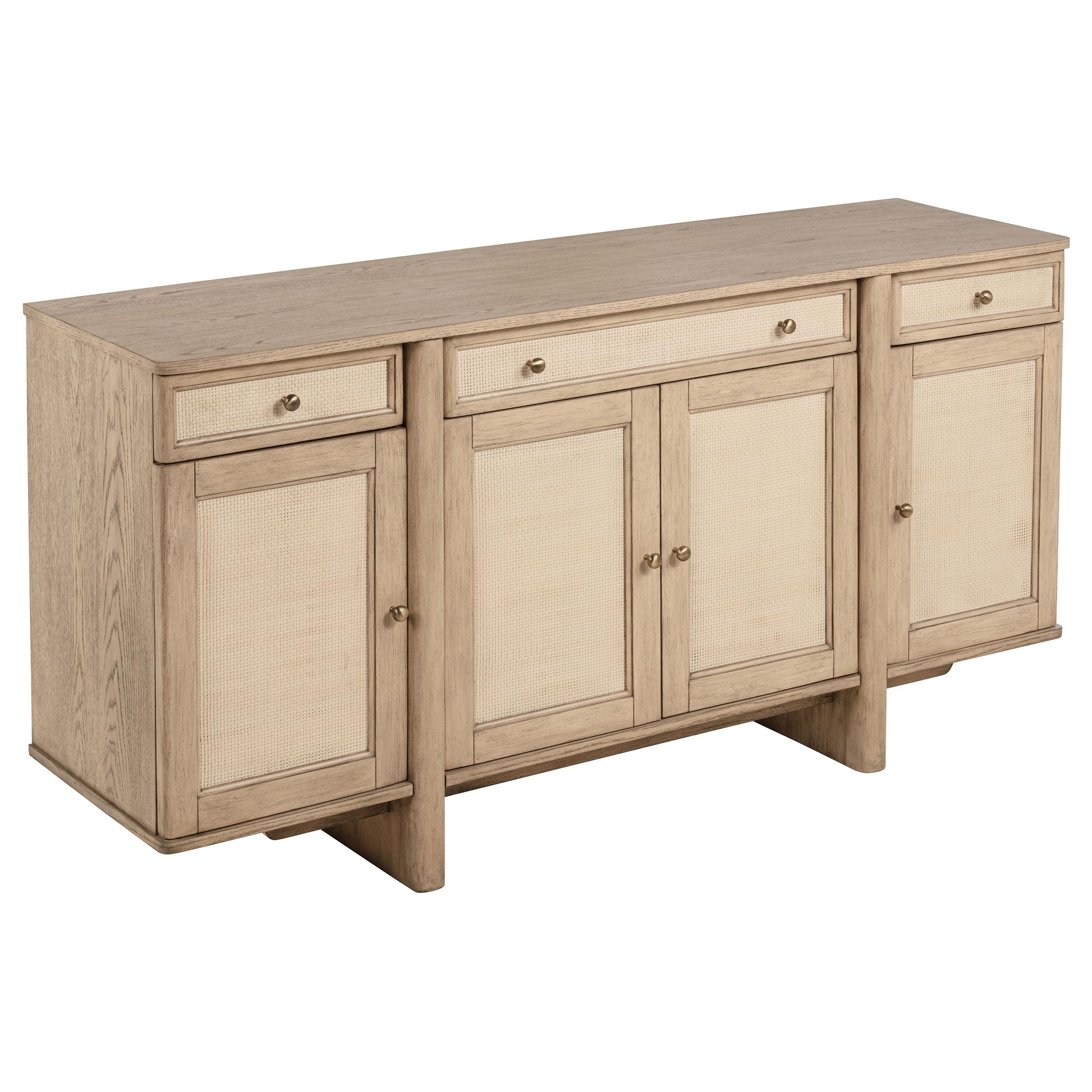 Coaster Furniture Kailani 109385 4-Door Cane Sideboard Buffet Cabinet - Beige Oak - Image 1