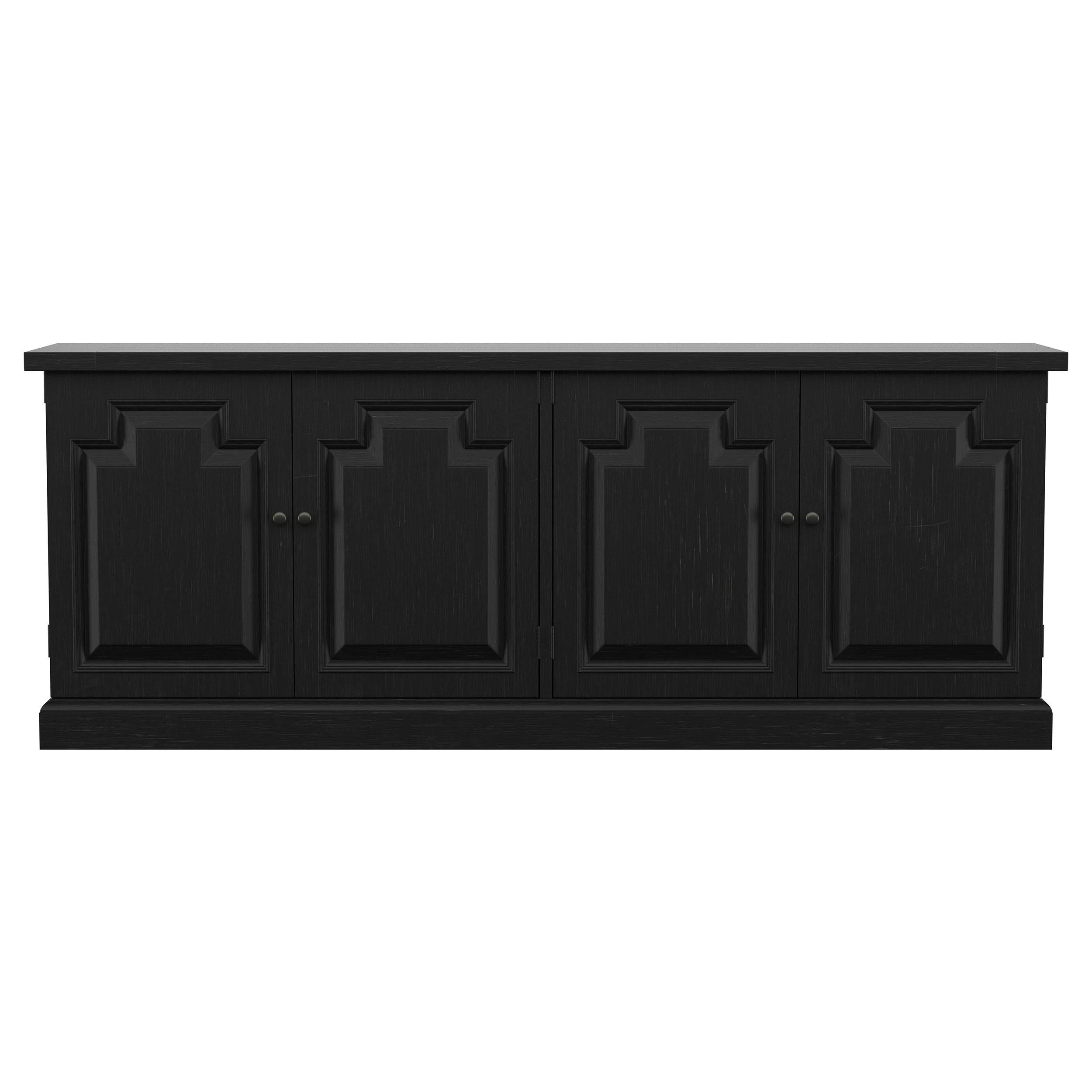 Coaster Furniture Florence 115535 4-door Dining Sideboard Buffet - Distressed Black - Image 3
