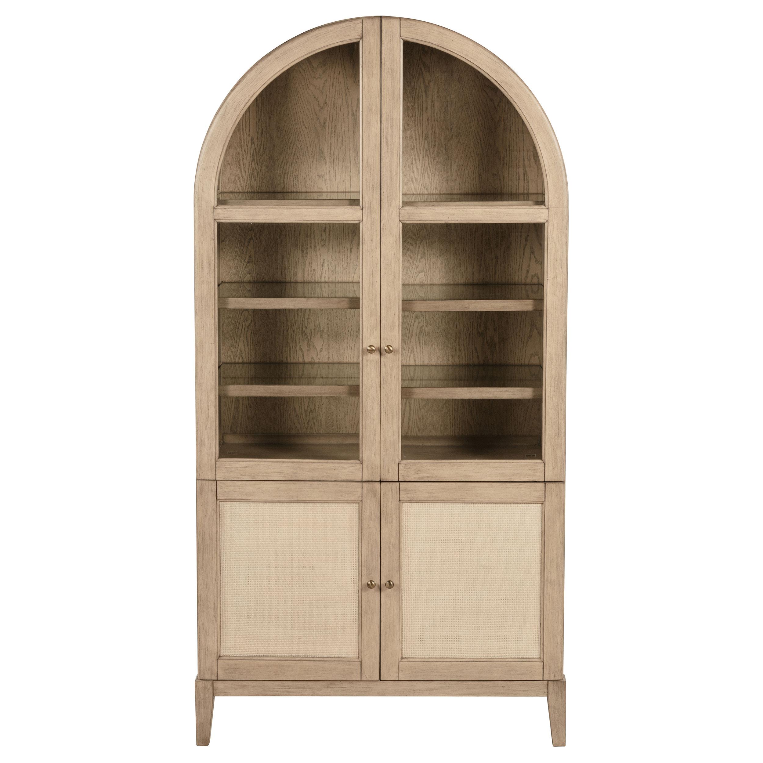 Coaster Furniture Kailani 109386 4-Door Cane Dining Vitrine Display Cabinet - Beige Oak - Image 3
