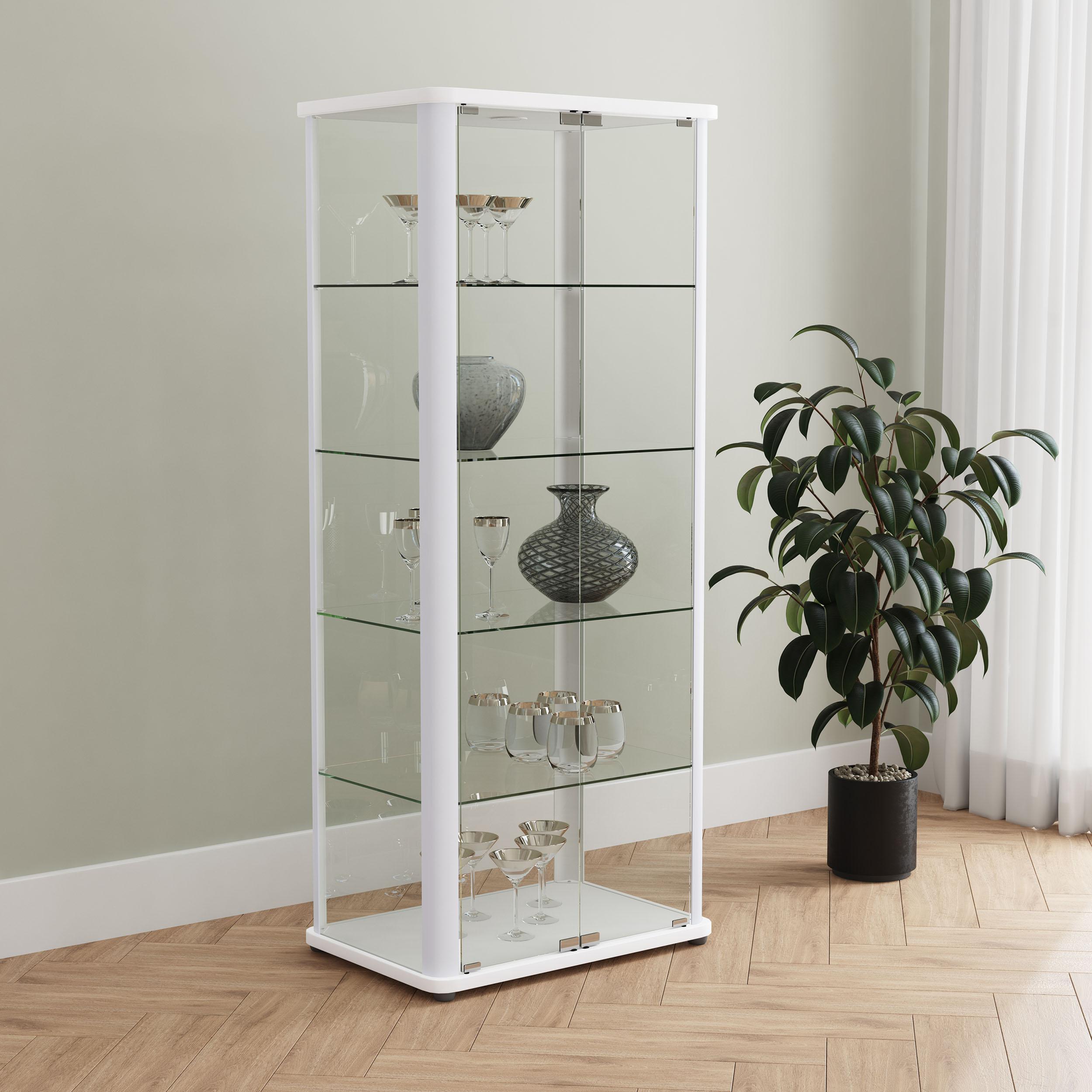 Coaster Furniture Aero 950399 5-shelf Display Curio Cabinet with LED Lighting - White - Image 2