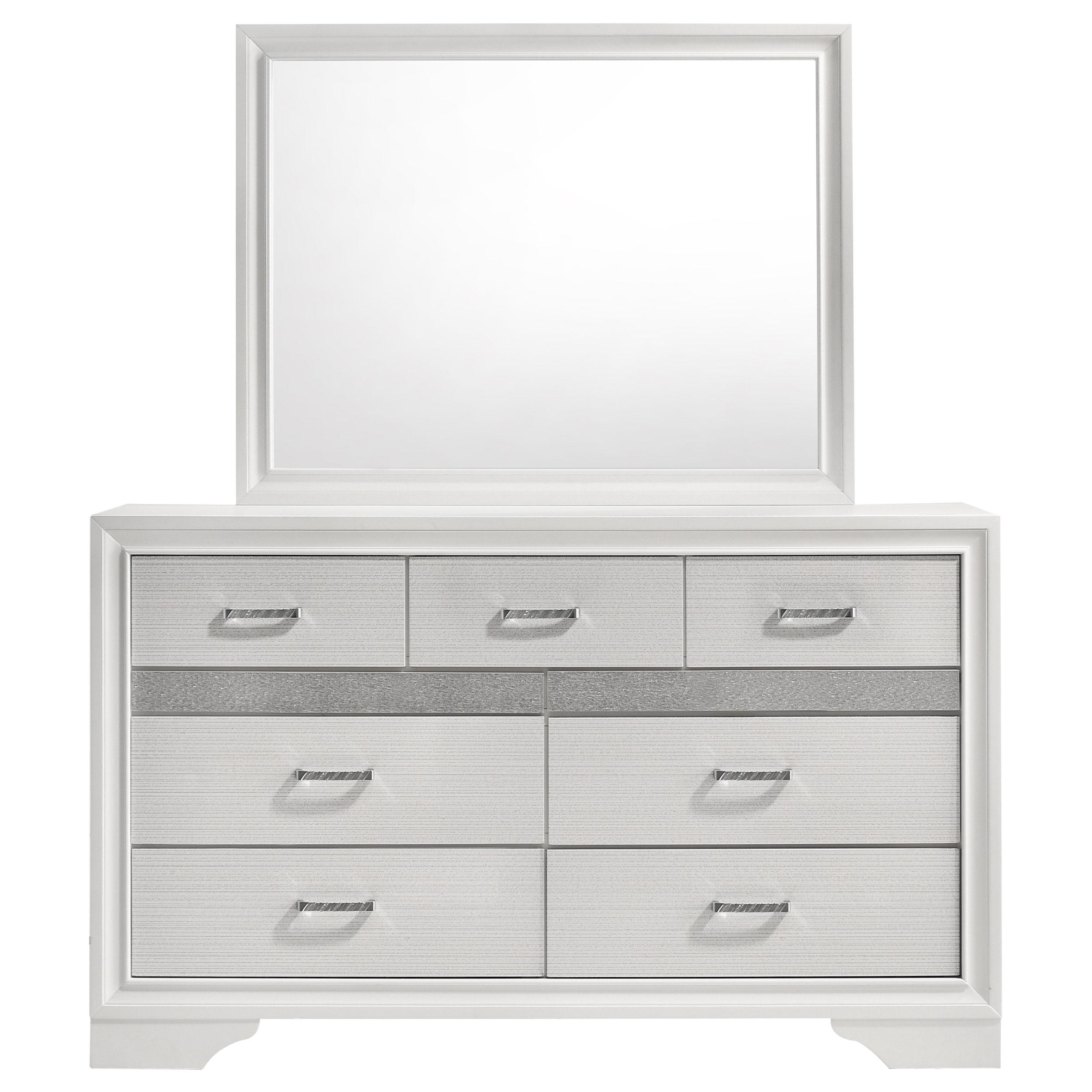 Coaster Furniture Miranda 205113M 7-Drawer Dresser with Mirror - White - Image 3