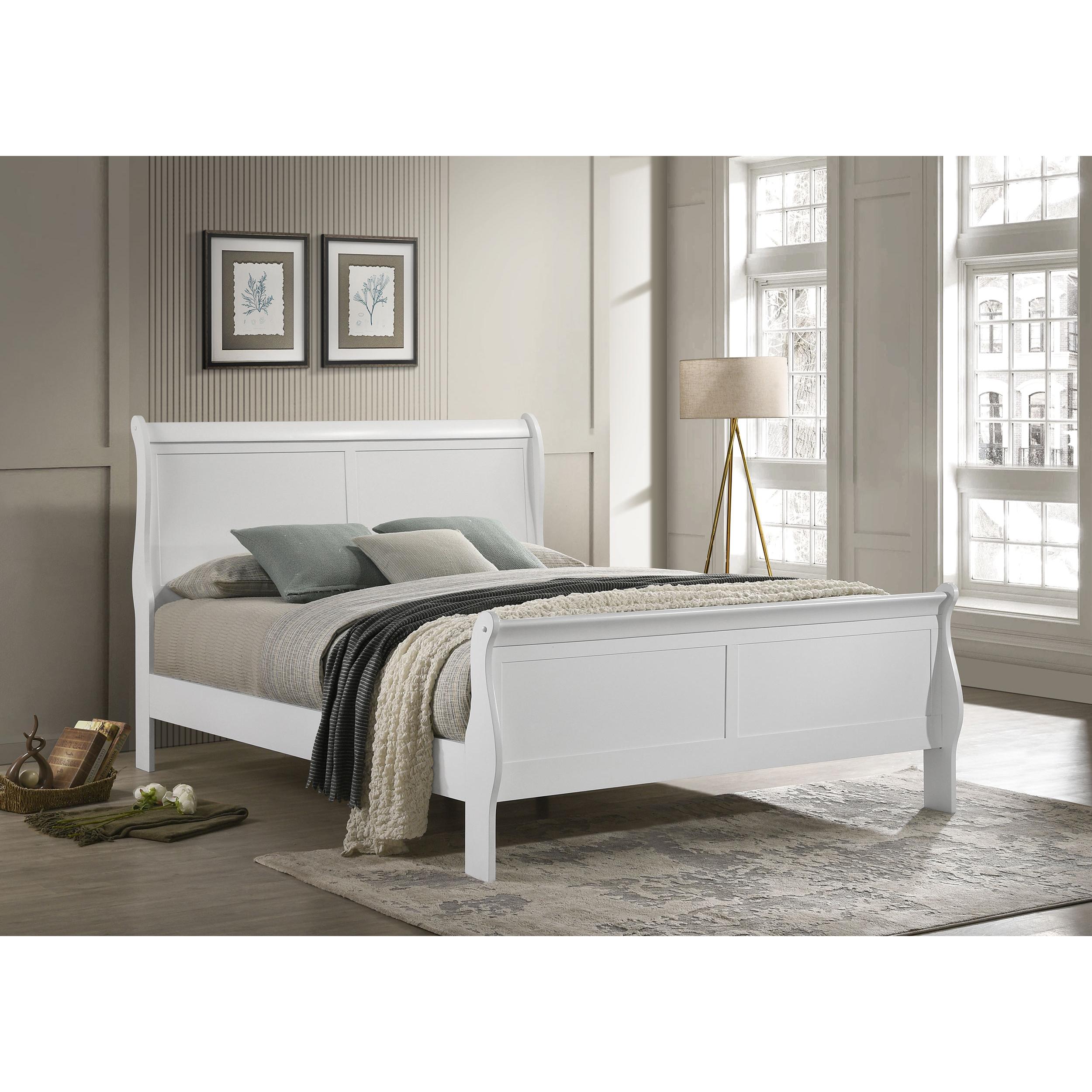 Coaster Furniture Louis Philippe 202441KE 47-inch Eastern King Sleigh Panel Bed - White - Image 2