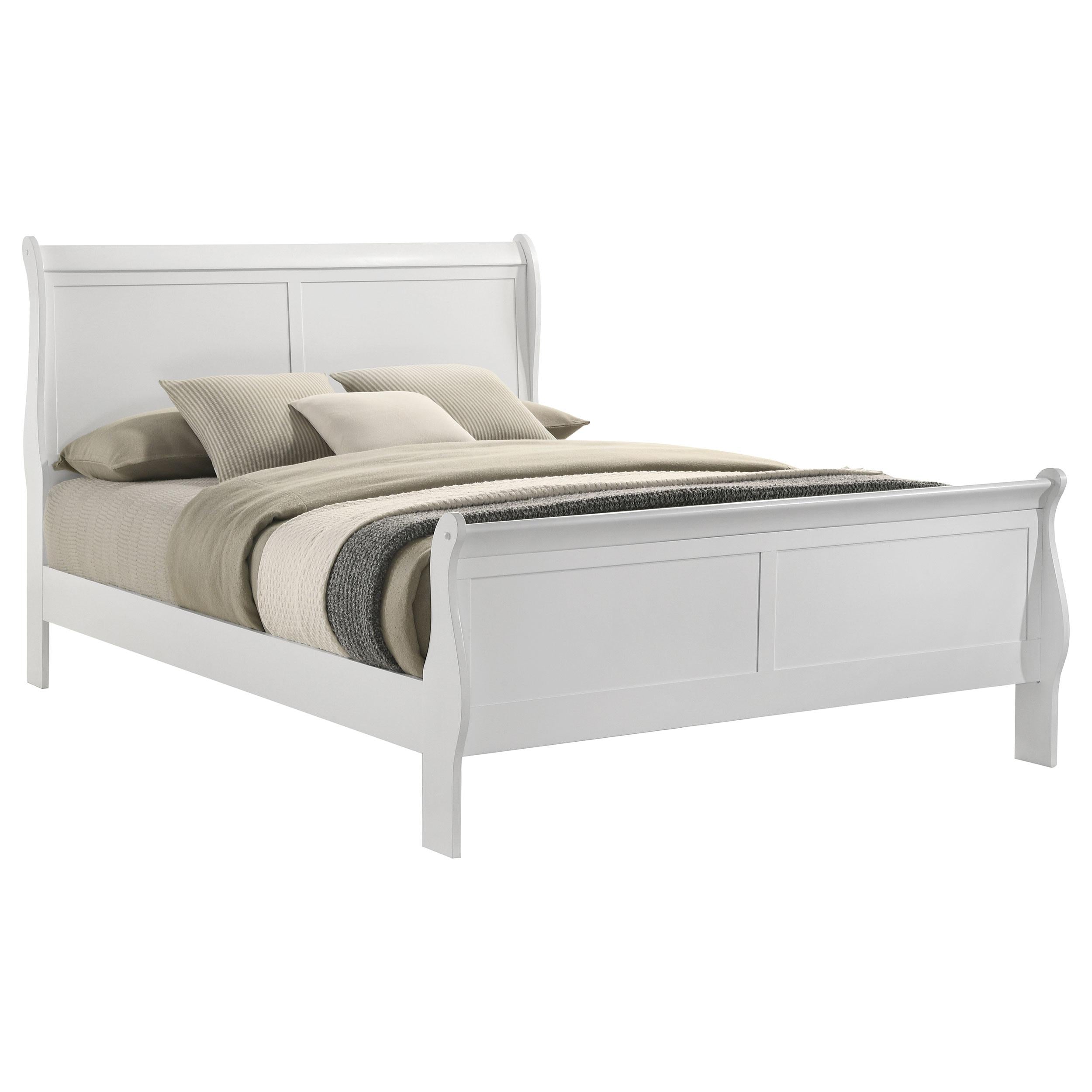 Coaster Furniture Louis Philippe 202441KE 47-inch Eastern King Sleigh Panel Bed - White - Image 3
