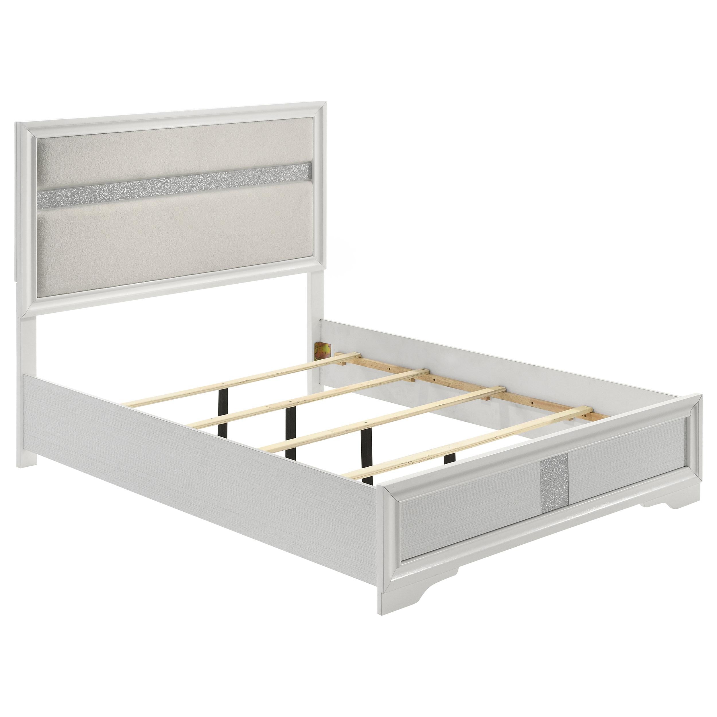 Coaster Furniture Miranda 205110F 54-inch Upholstered Full Panel Bed - White - Image 1
