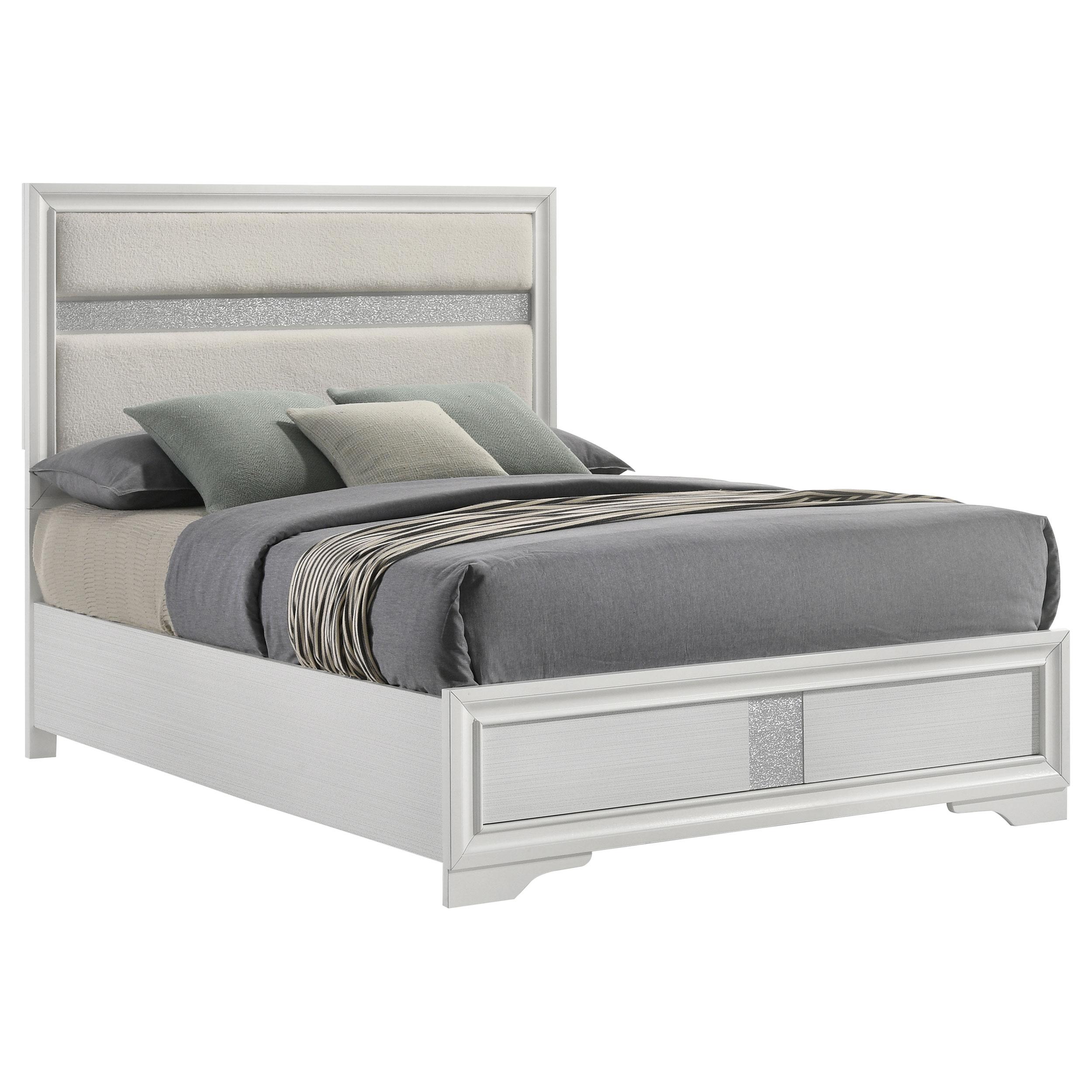 Coaster Furniture Miranda 205110F 54-inch Upholstered Full Panel Bed - White - Image 3