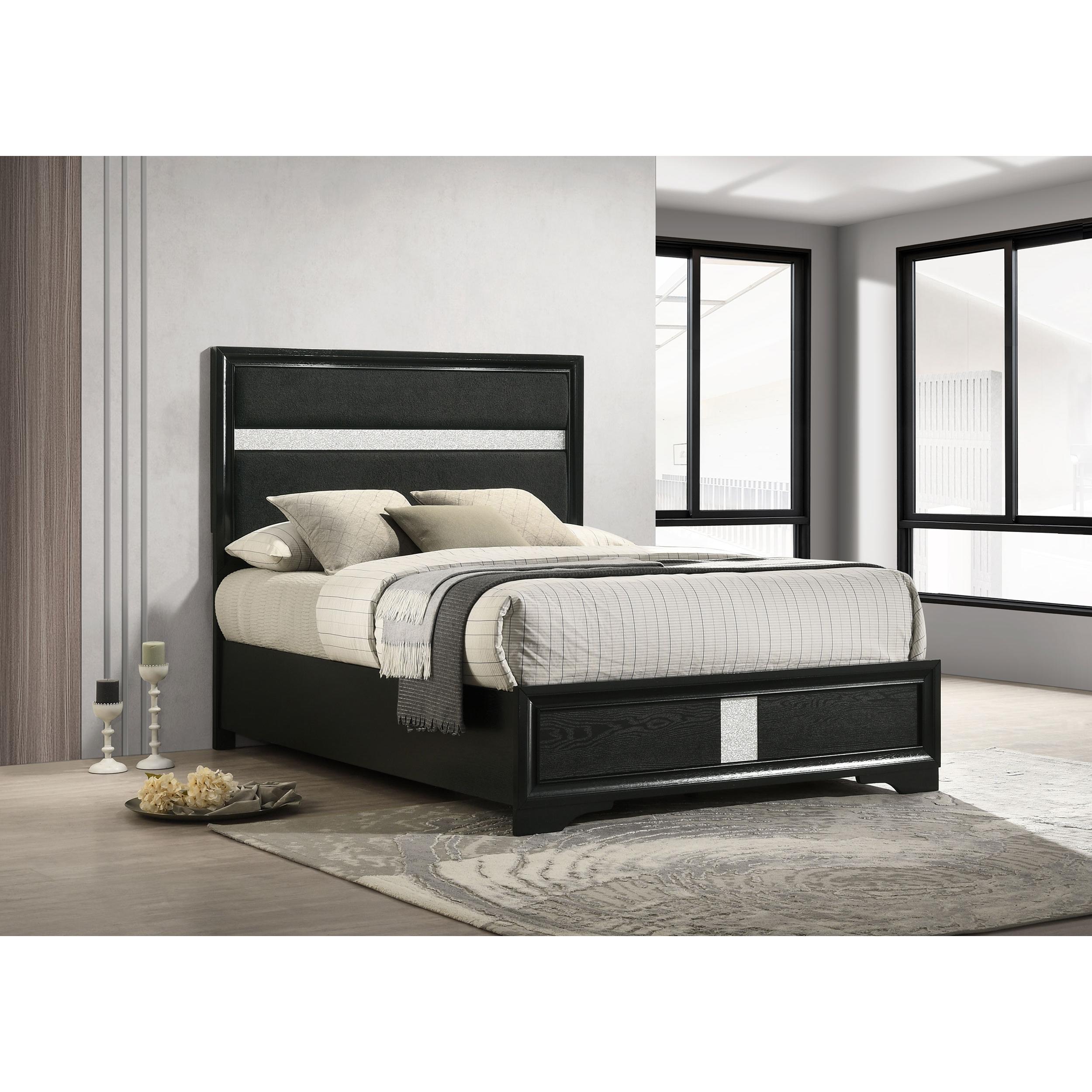 Coaster Furniture Miranda 206360F 54-inch Upholstered Full Panel Bed - Black - Image 2