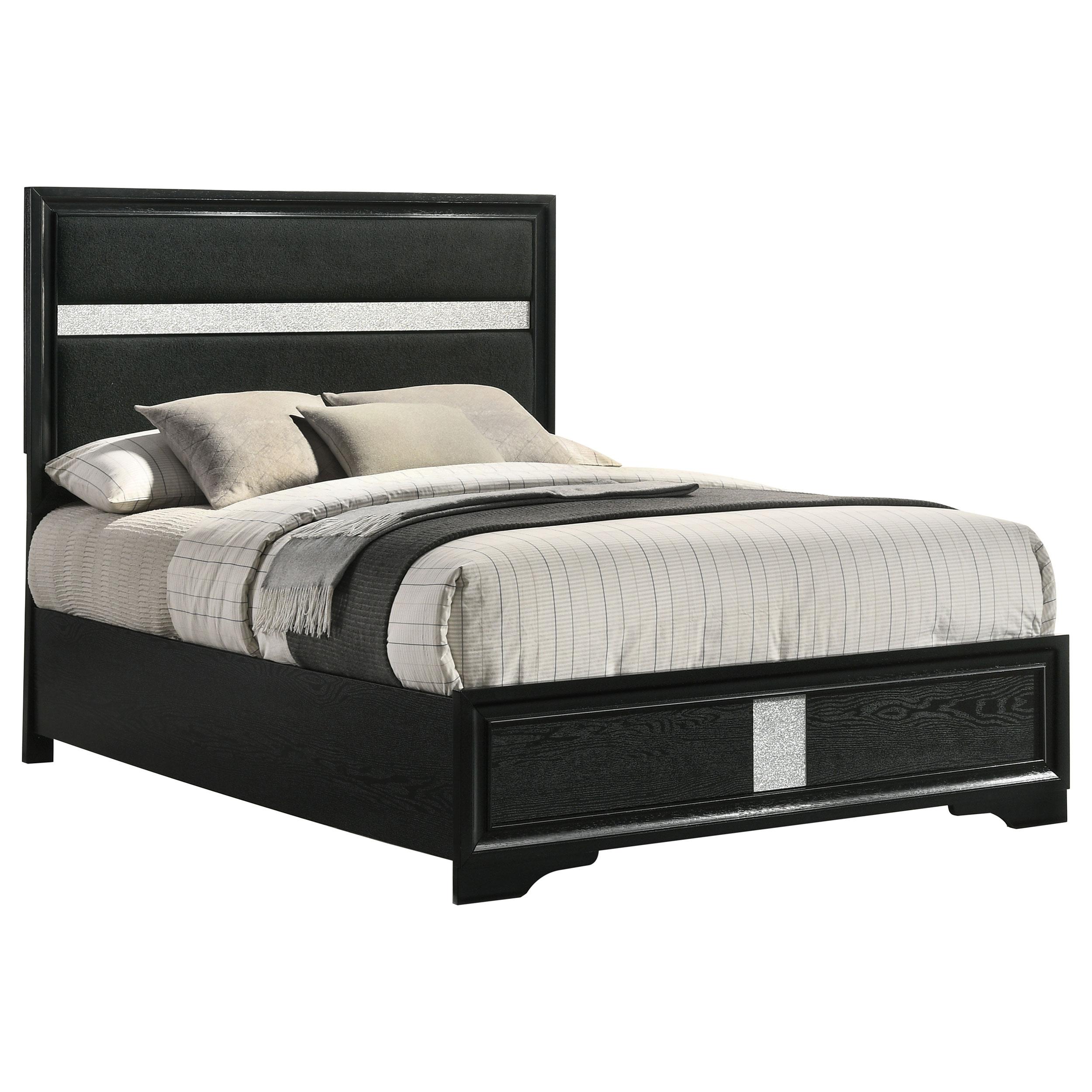 Coaster Furniture Miranda 206360F 54-inch Upholstered Full Panel Bed - Black - Image 3