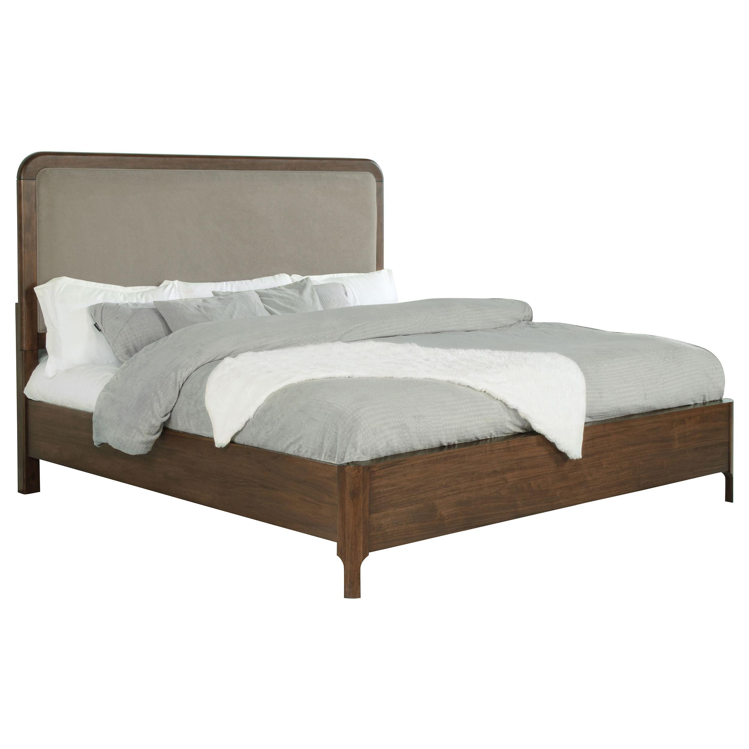 Coaster Furniture Maderia 223321KE 57-inch Upholstered Eastern King Panel Bed - Walnut - Image 3