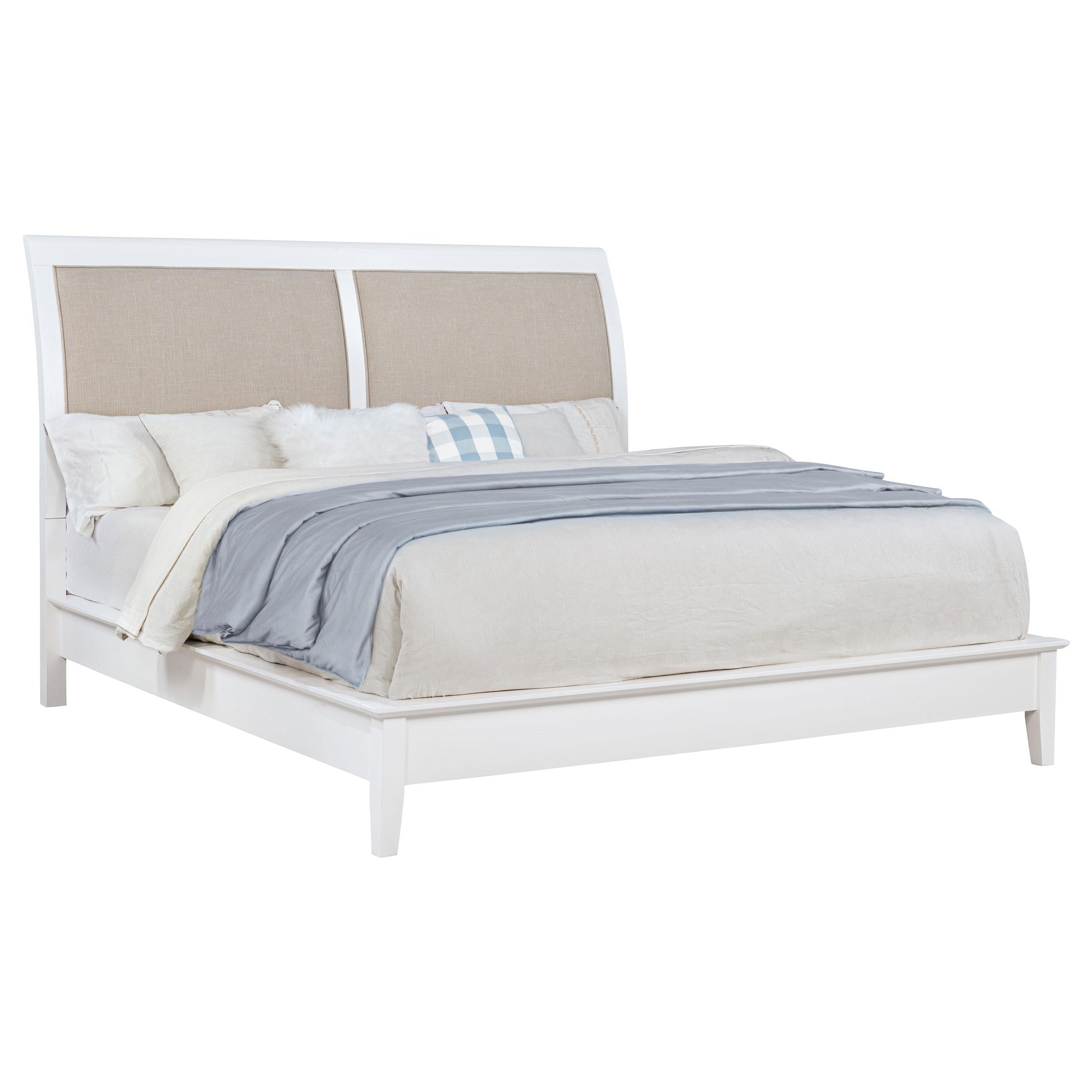 Coaster Furniture Bexhill 223471Q 56-inch Upholstered Queen Panel Bed - White - Image 2