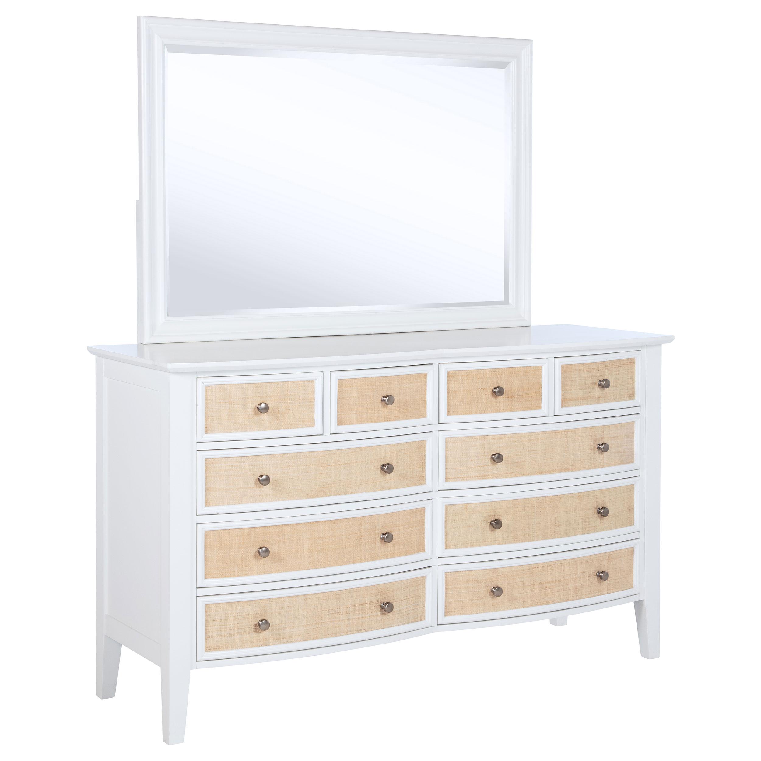 Coaster Furniture Bexhill 223473M 10-Drawer Dresser and Mirror - White - Image 1