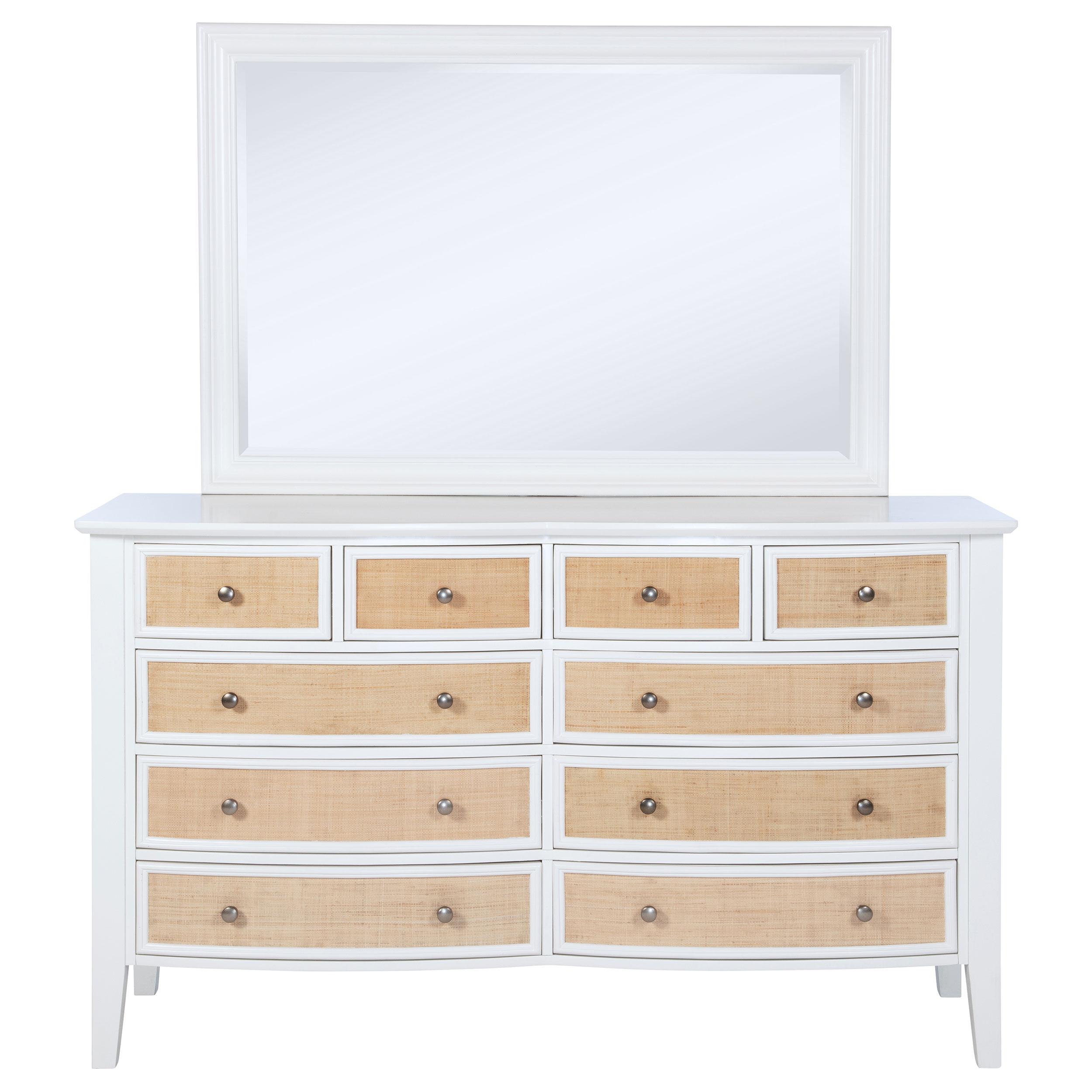 Coaster Furniture Bexhill 223473M 10-Drawer Dresser and Mirror - White - Image 2