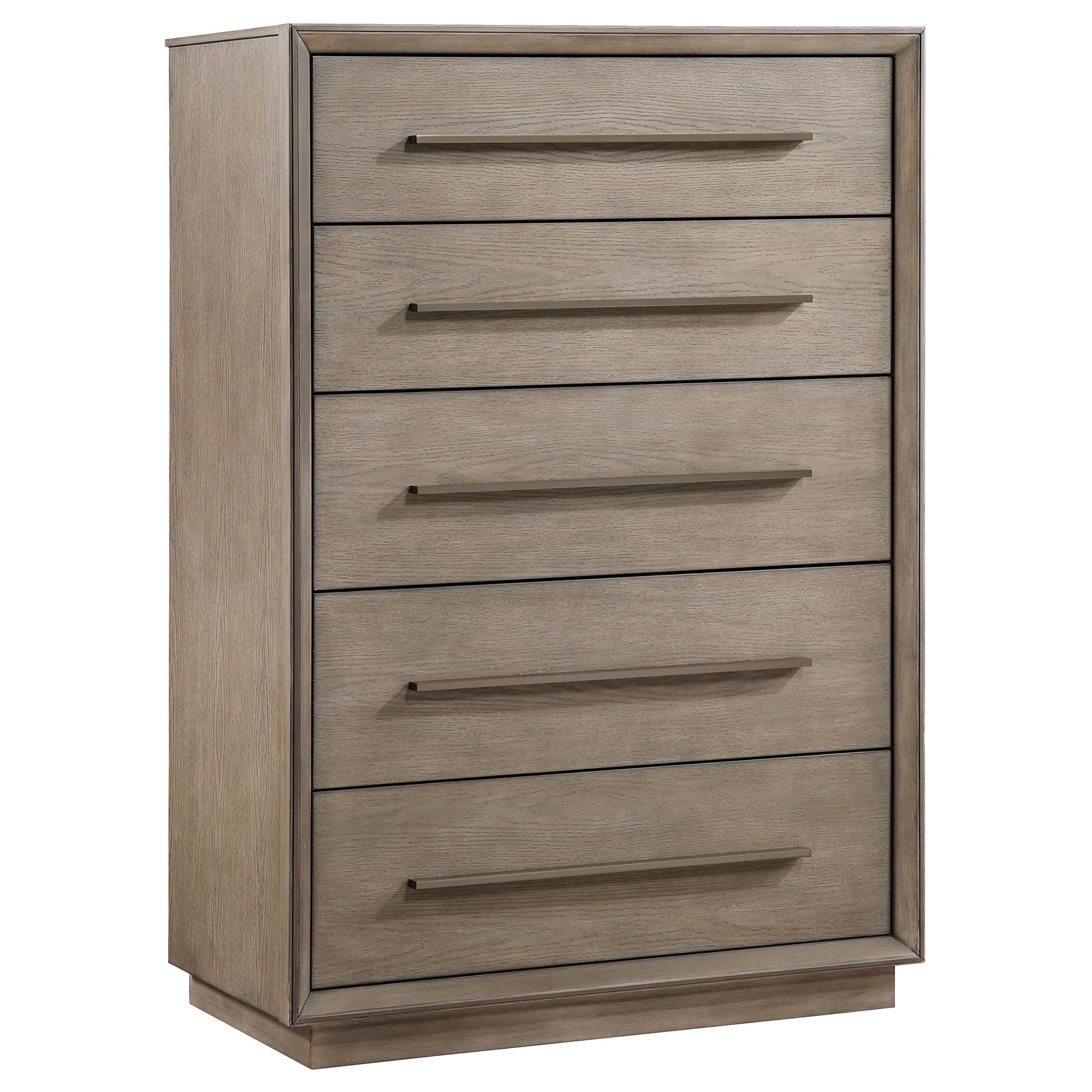 Coaster Furniture Durango 223275 5-Drawer Bedroom Chest - Taupe Oak - Image 1