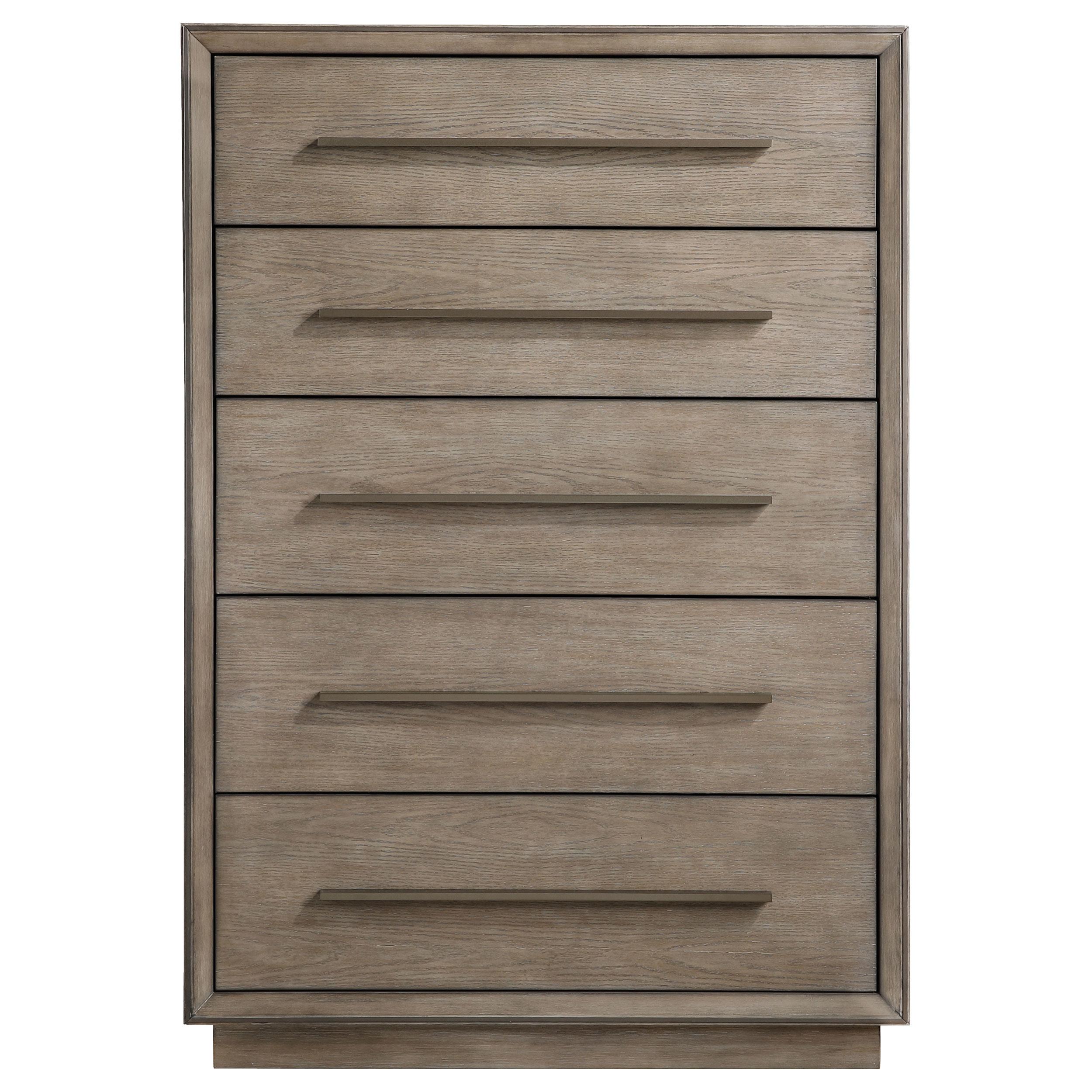 Coaster Furniture Durango 223275 5-Drawer Bedroom Chest - Taupe Oak - Image 2