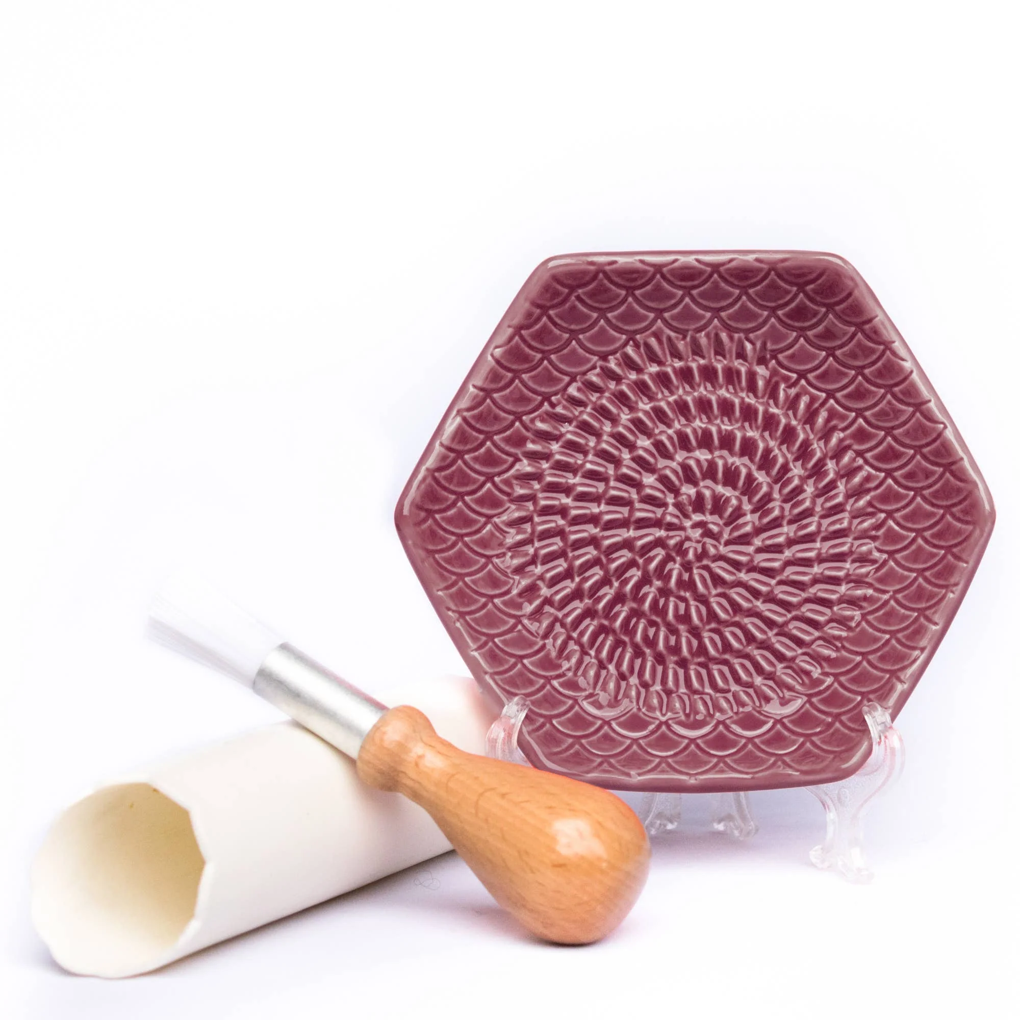 Wine 3 Piece Set: Ceramic Grater, Peeler, Brush - Image 2