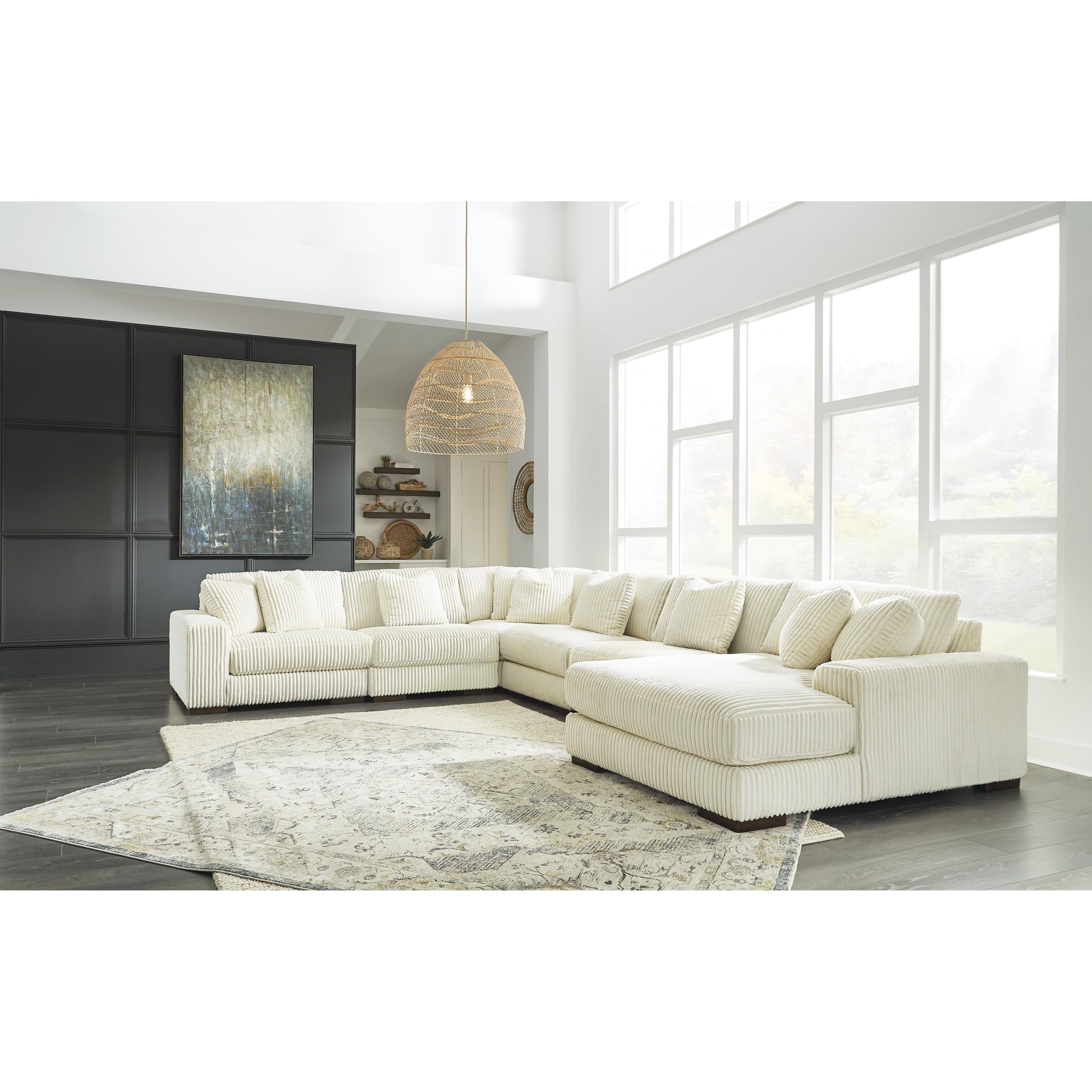 Signature Design by Ashley Lindyn 21104S19 6 pc Sectional with Chaise - Image 2