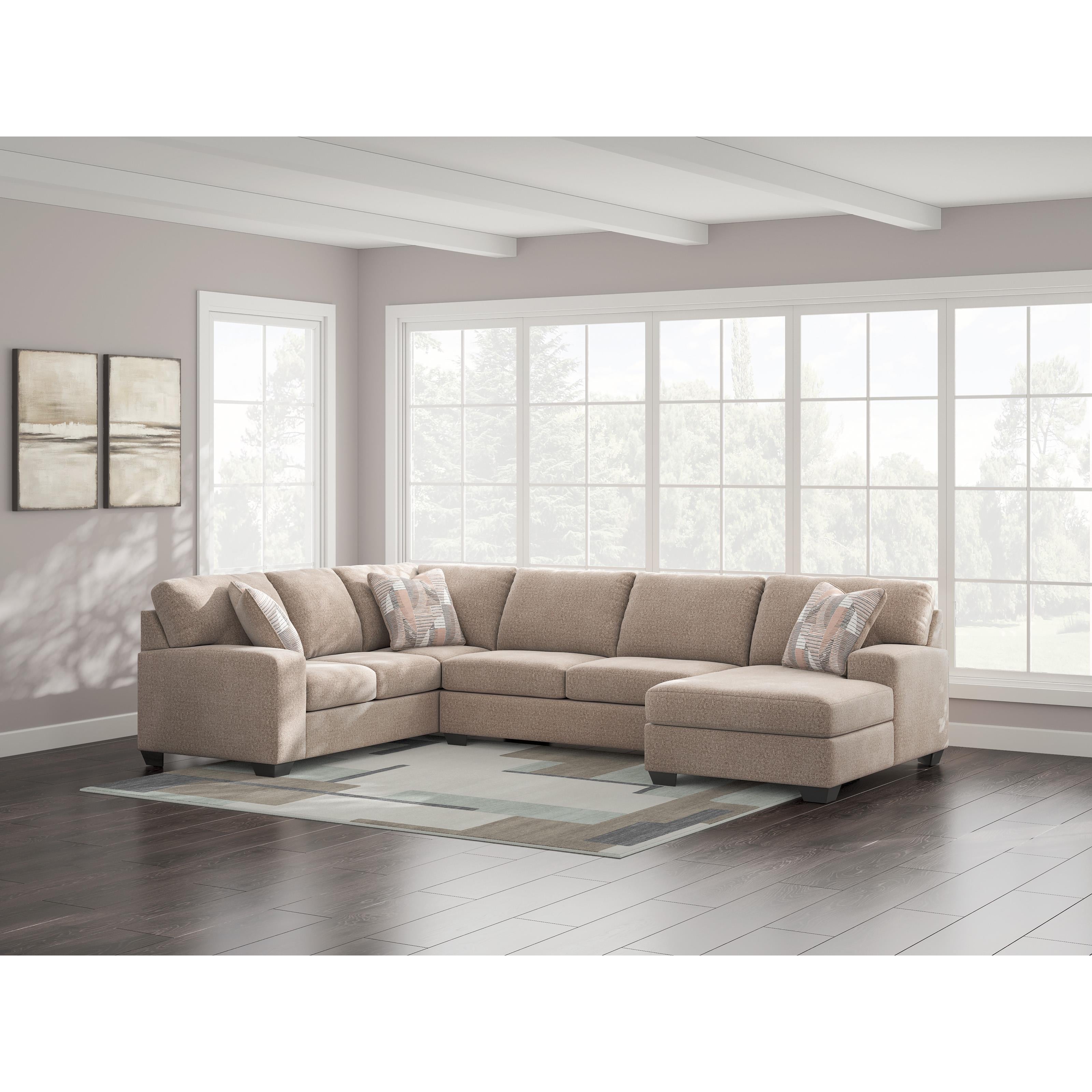 Benchcraft Newellen 48404S6 3 pc Sectional with Chaise - Image 3