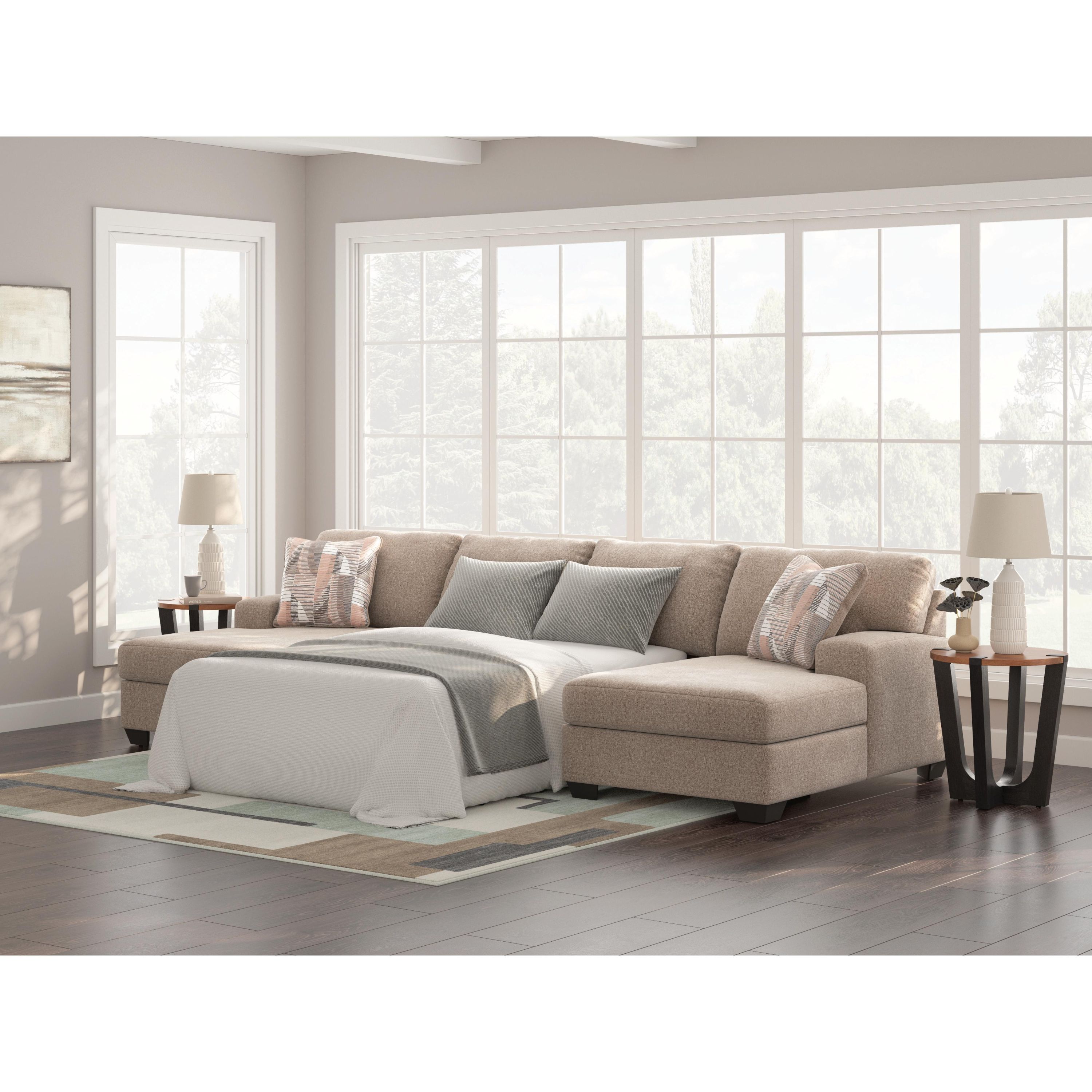 Benchcraft Newellen 48404S7 3 pc Sectional with Double Chaise - Image 3