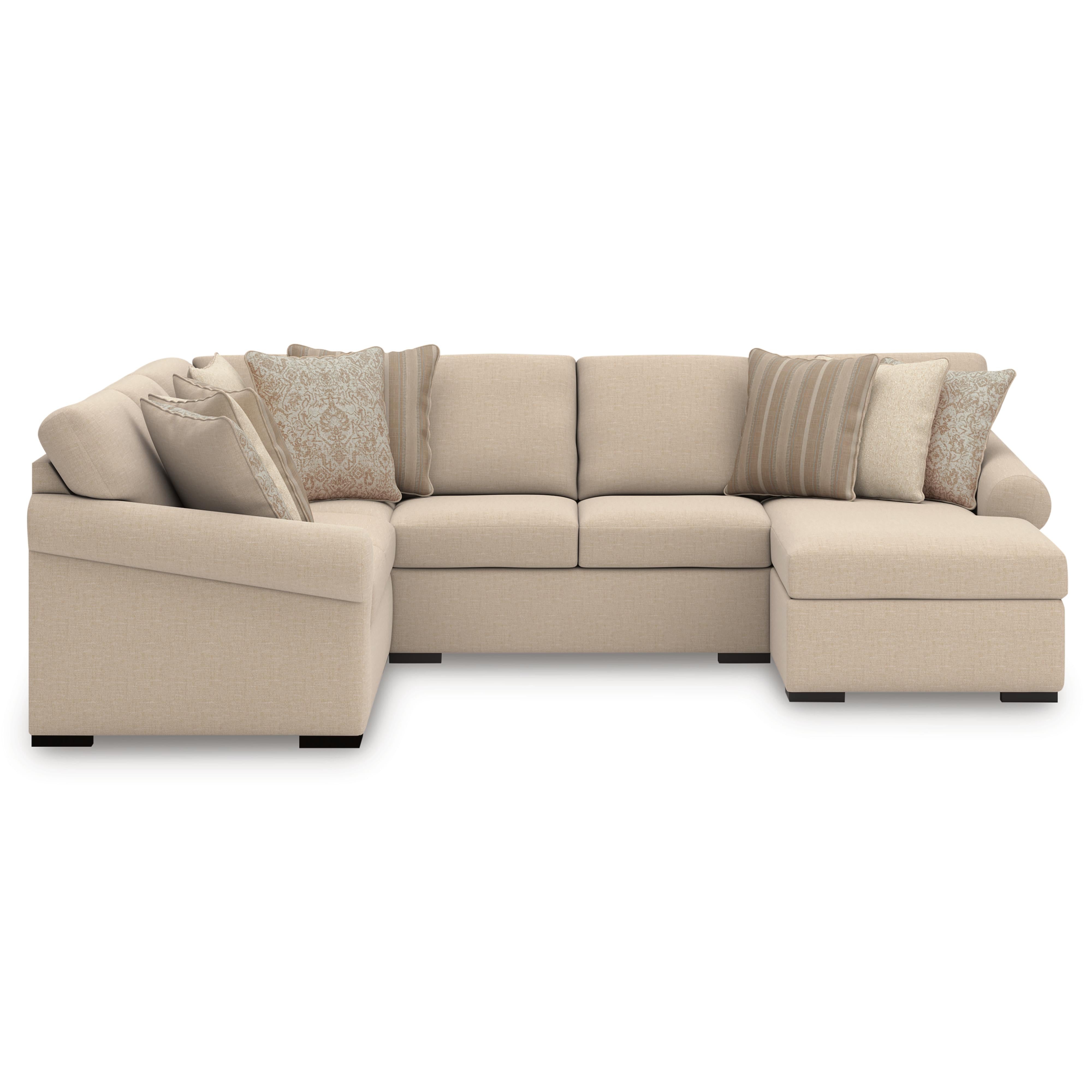 Benchcraft LadyMae 59404S3 4 pc Sectional with Chaise - Image 2