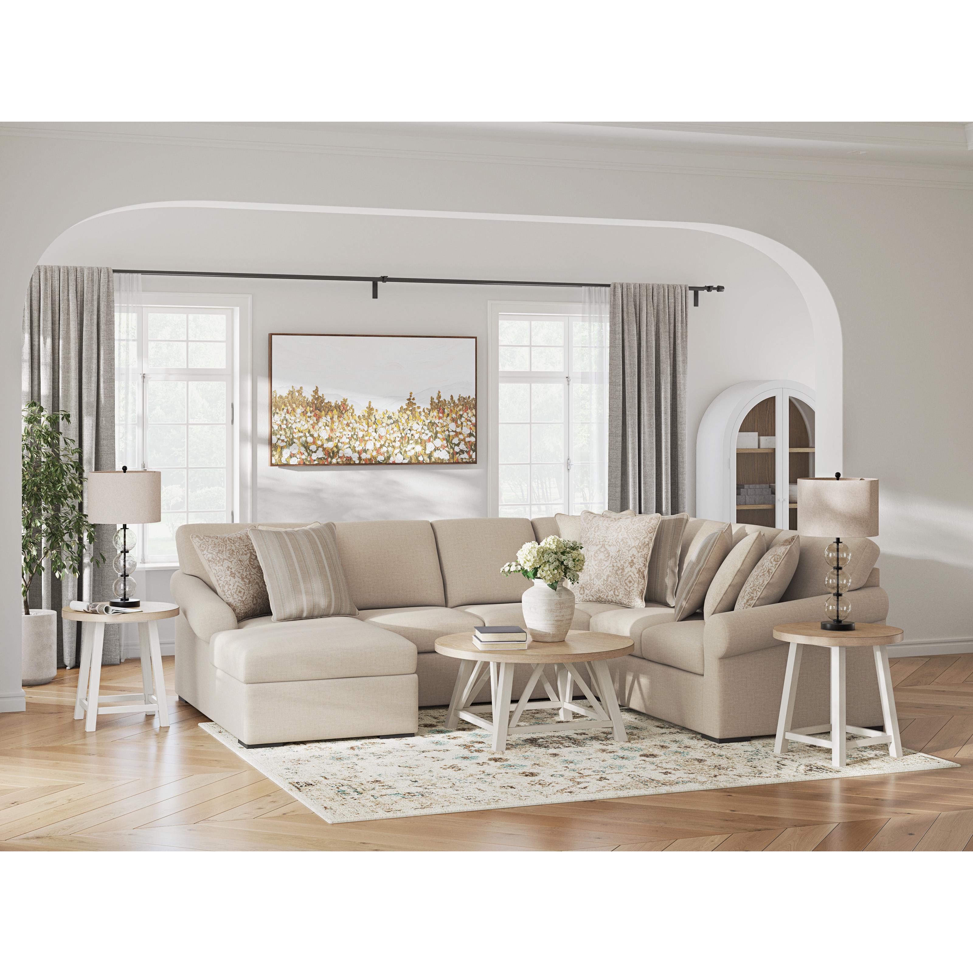 Benchcraft LadyMae 59404S7 4 pc Sectional with Chaise - Image 3