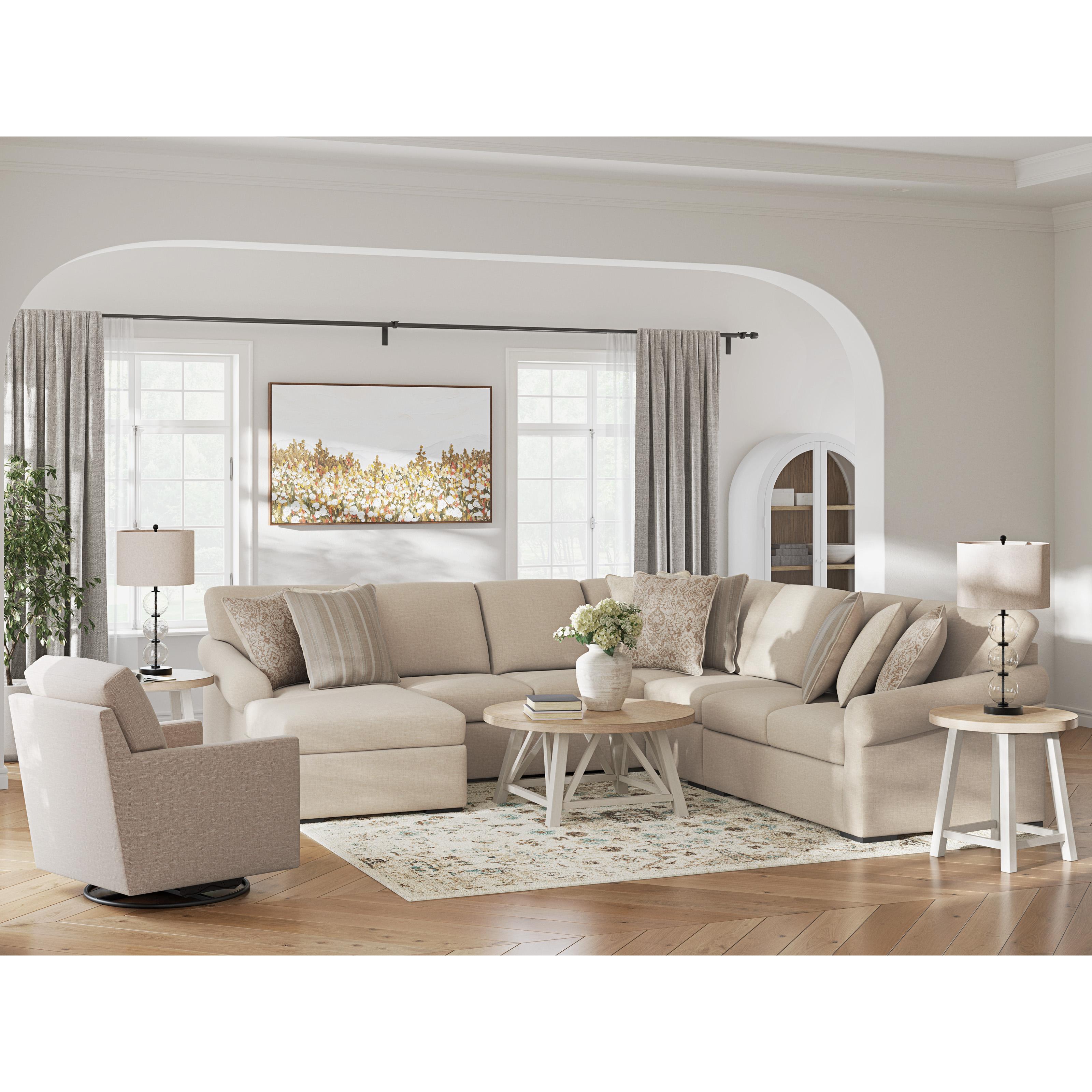 Benchcraft LadyMae 59404S8 5 pc Sectional with Chaise - Image 3