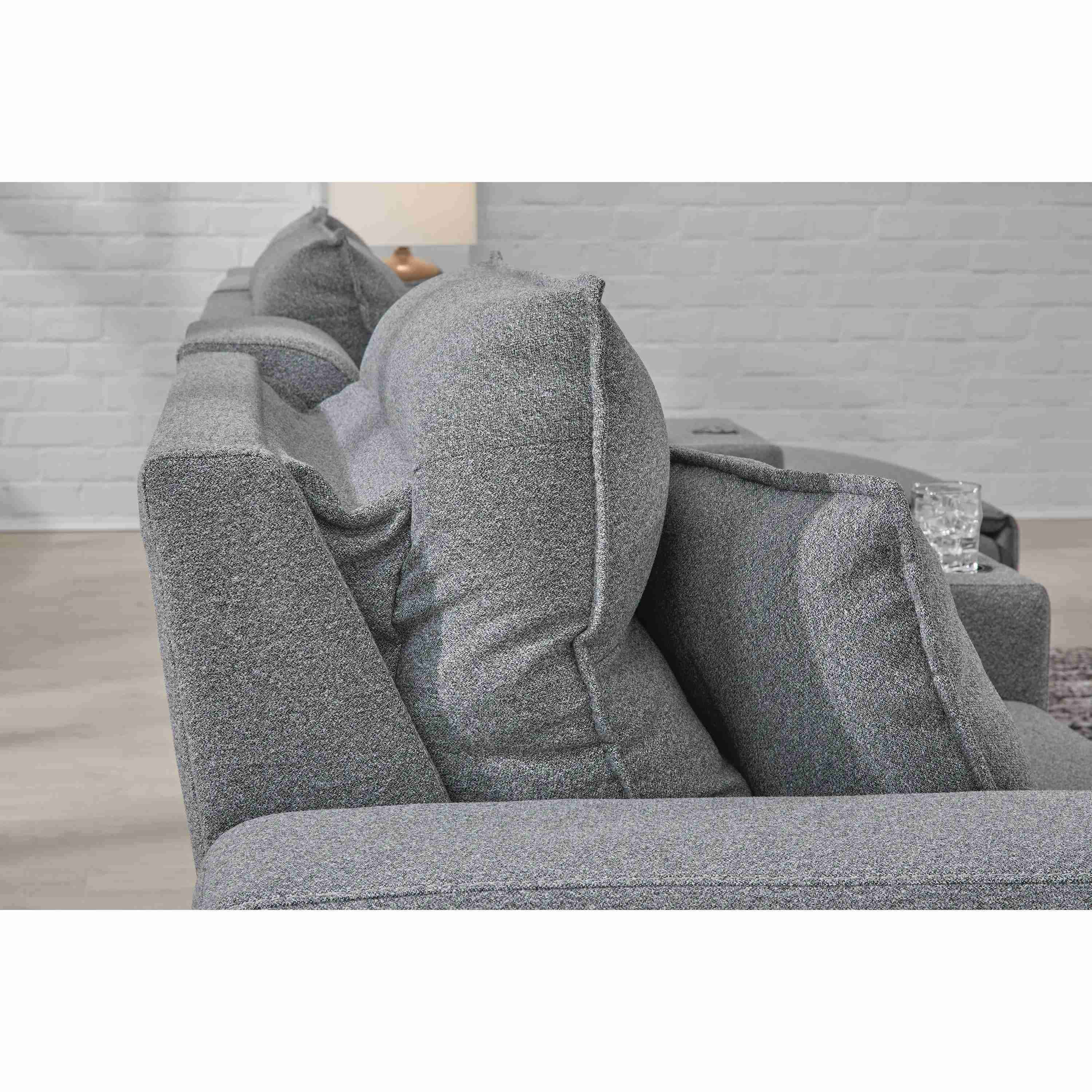 Signature Design by Ashley Modmax 65906S29 6 pc Reclining Sectional with Chaise and Audio Console - Image 2