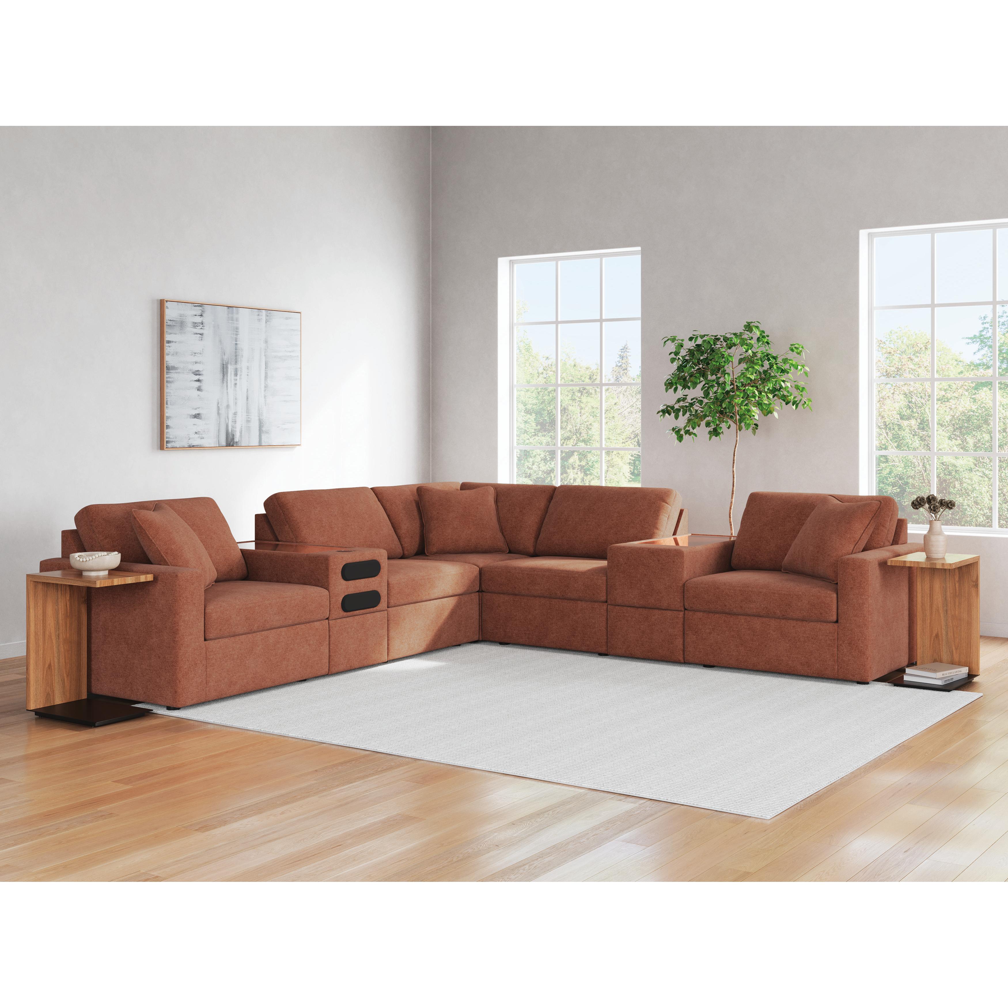Signature Design by Ashley Modmax 92102S69 7 pc Balanced Sectional with Audio and Storage Consoles - Image 2