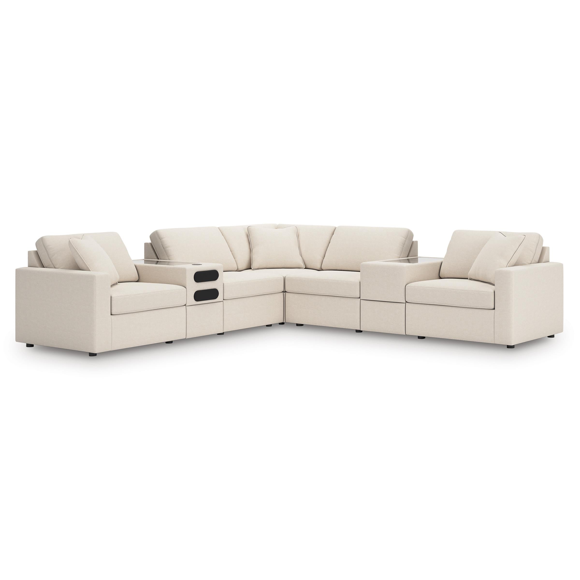 Signature Design by Ashley Modmax 92103S69 7 pc Balanced Sectional with Audio and Storage Consoles - Image 1