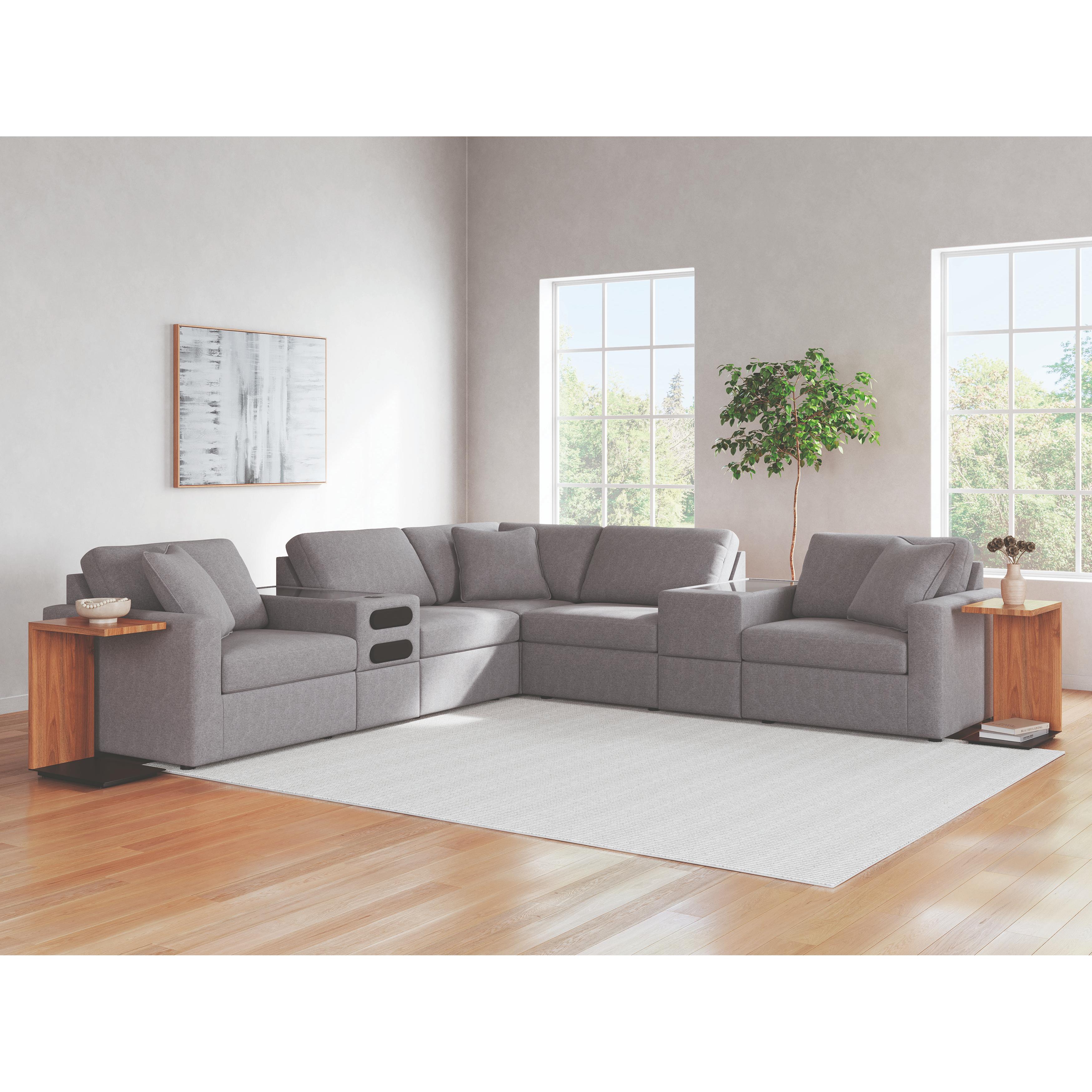 Signature Design by Ashley Modmax 92104S69 7 pc Balanced Sectional with Audio and Storage Consoles - Image 2