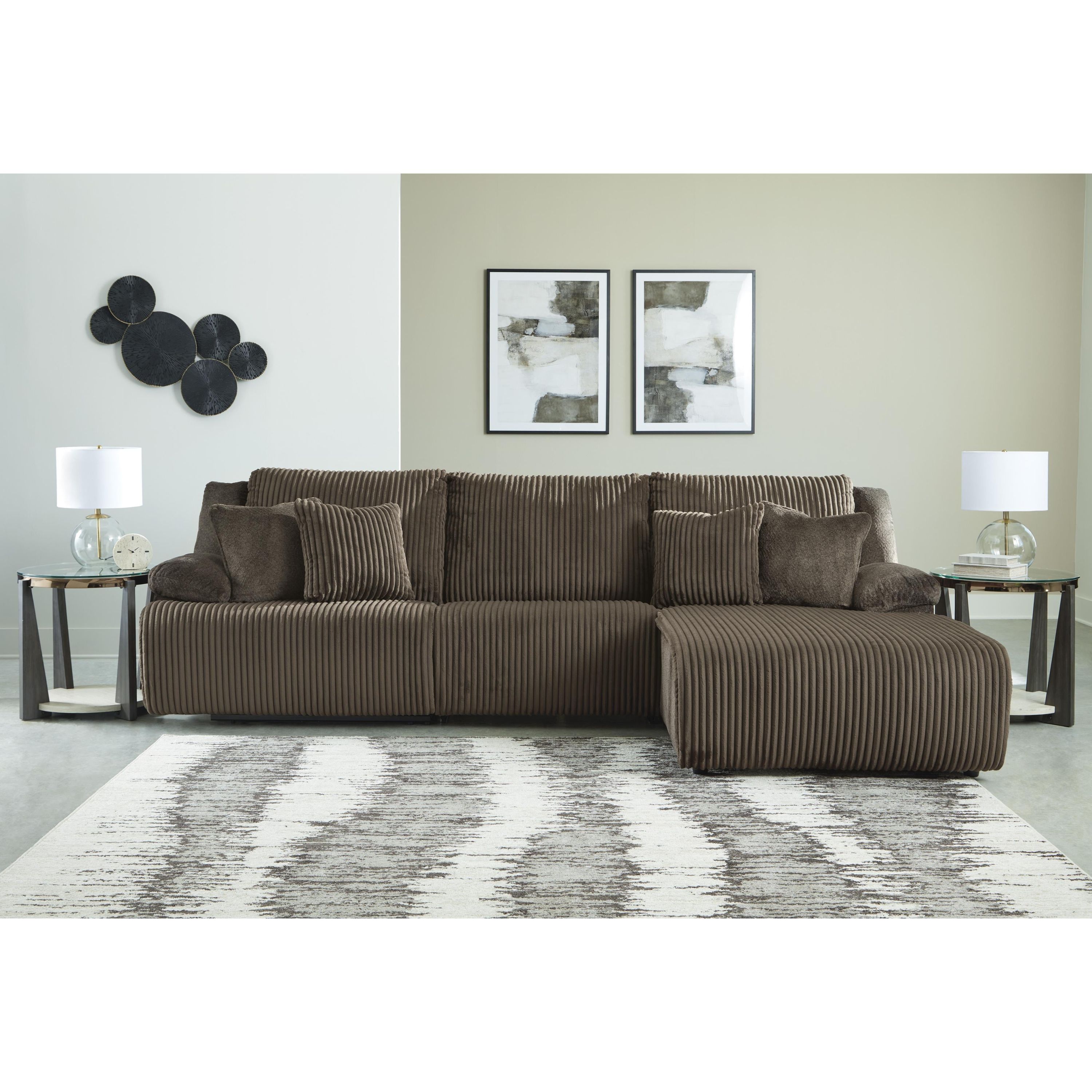 Signature Design by Ashley Top Tier 92705S6 3 pc Sectional Sofa Chaise - Image 2