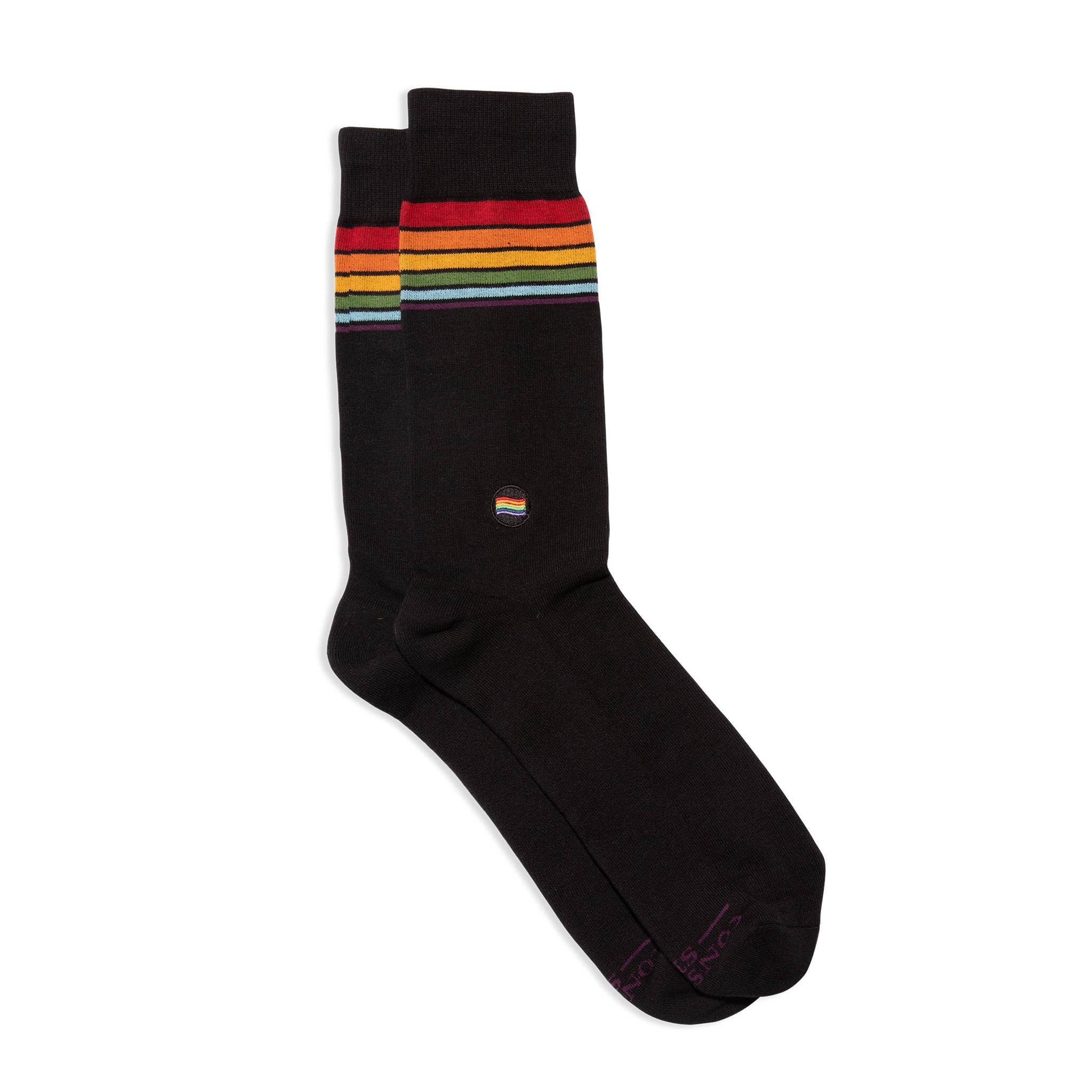 Socks that Save LGBTQ Lives (Classic Rainbow Stripe) - Image 1