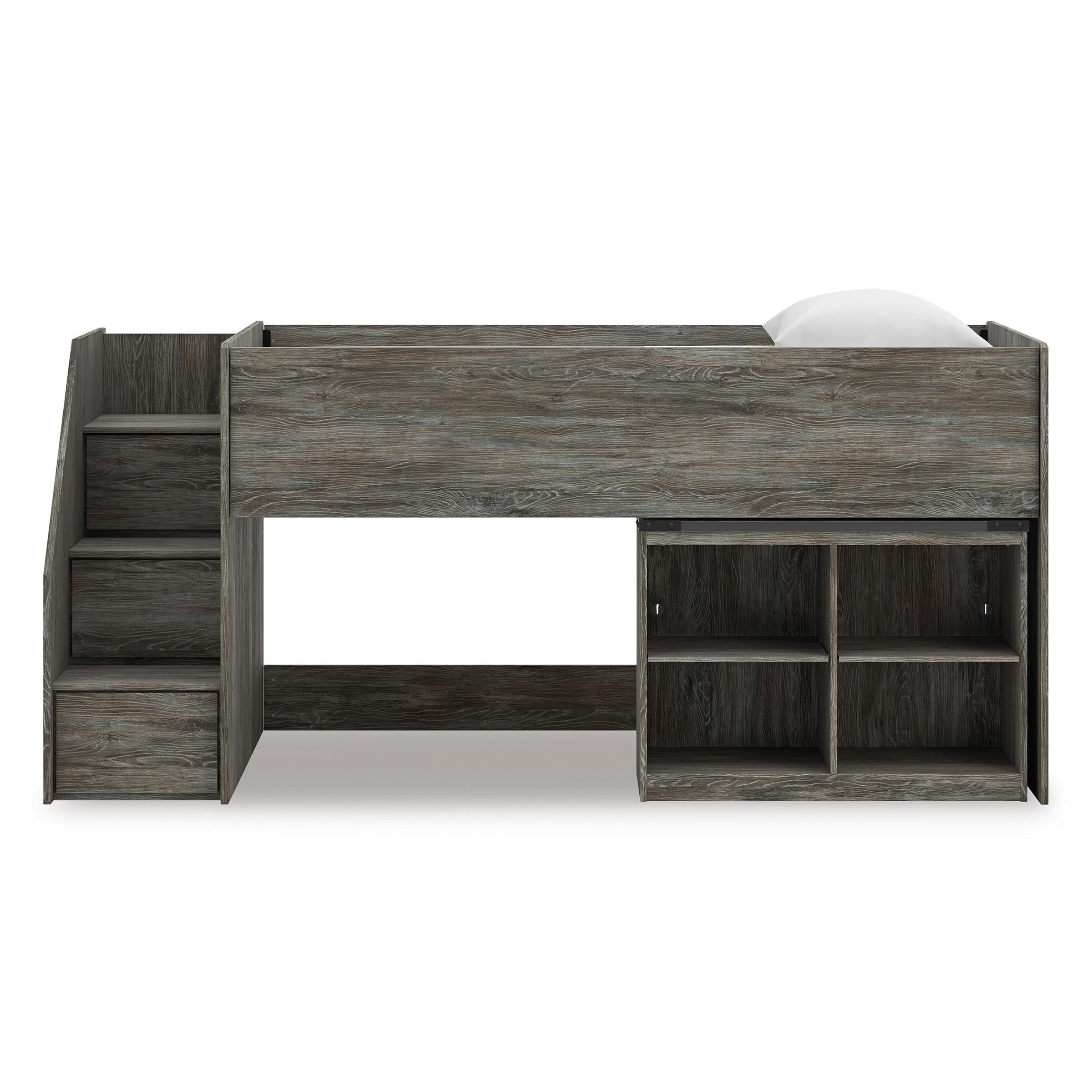 Signature Design by Ashley Frandern B4480B14 Twin Loft Bed with Bookcase Storage - Image 3