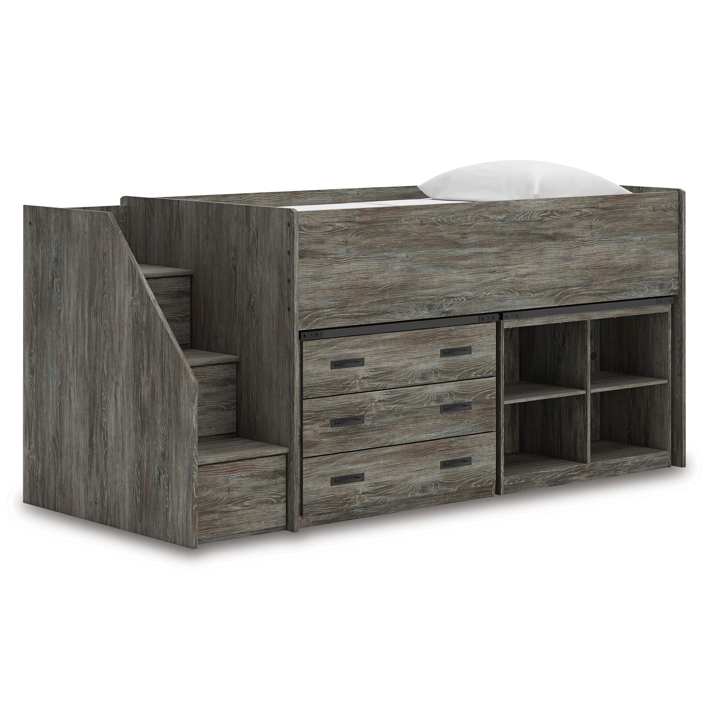 Signature Design by Ashley Frandern B4480B16 Twin Loft Bed with Bookcase and Drawer Storage - Image 1