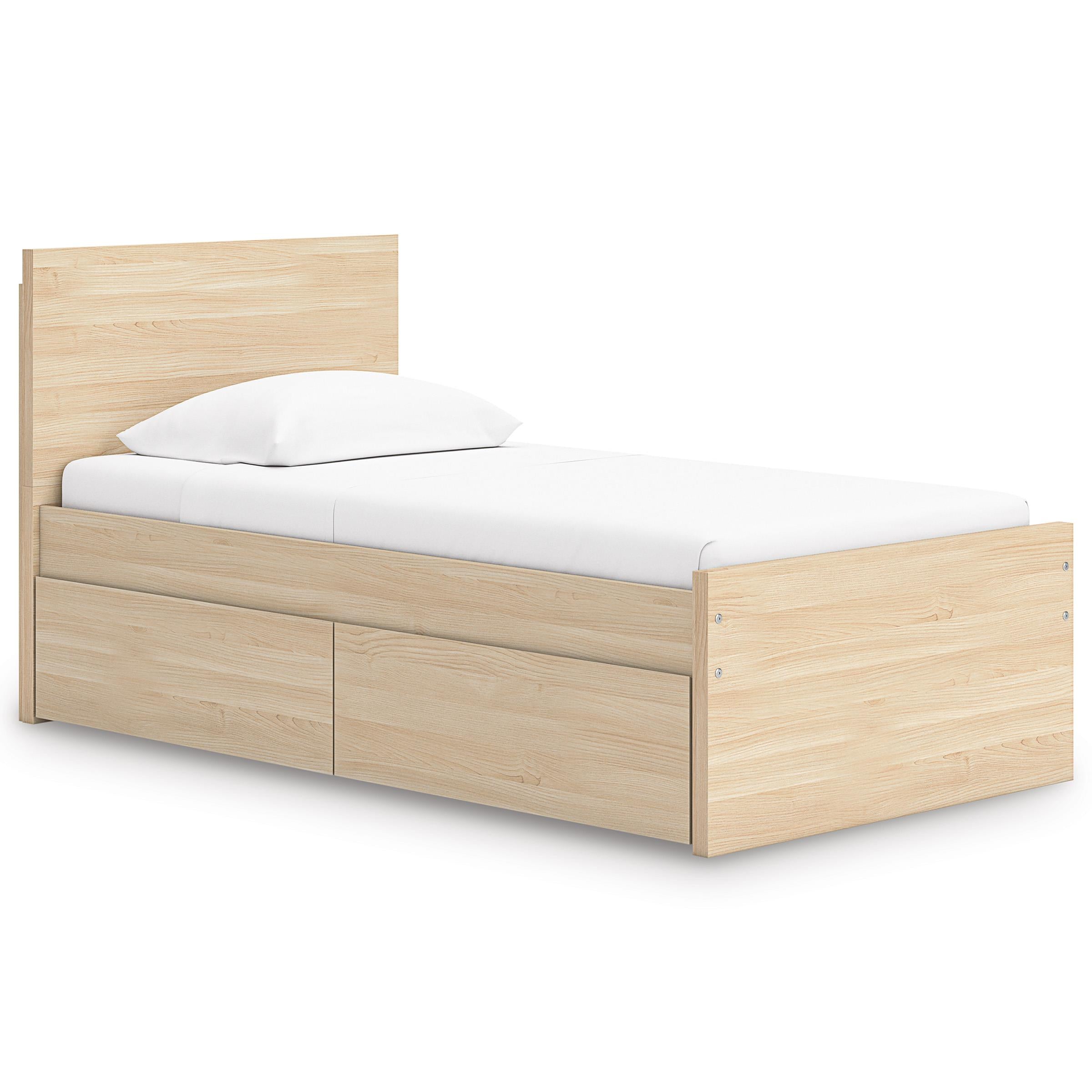 Signature Design by Ashley Onita EB9632B10 Twin Panel Platform Bed with 1 Side Storage - Image 1