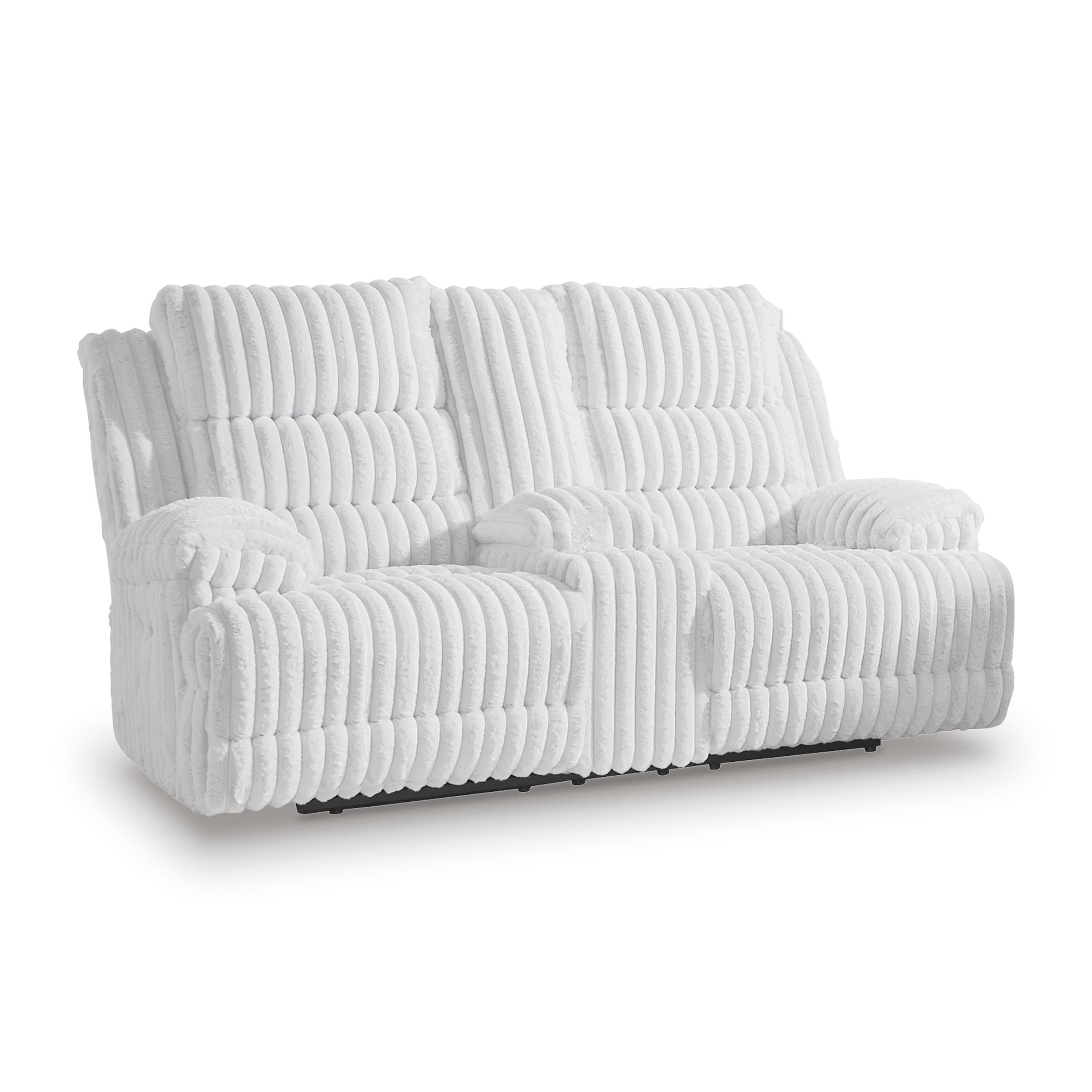 Signature Design by Ashley Rhines Falls PC4280496 Double Reclining Power Loveseat with Console - Image 1
