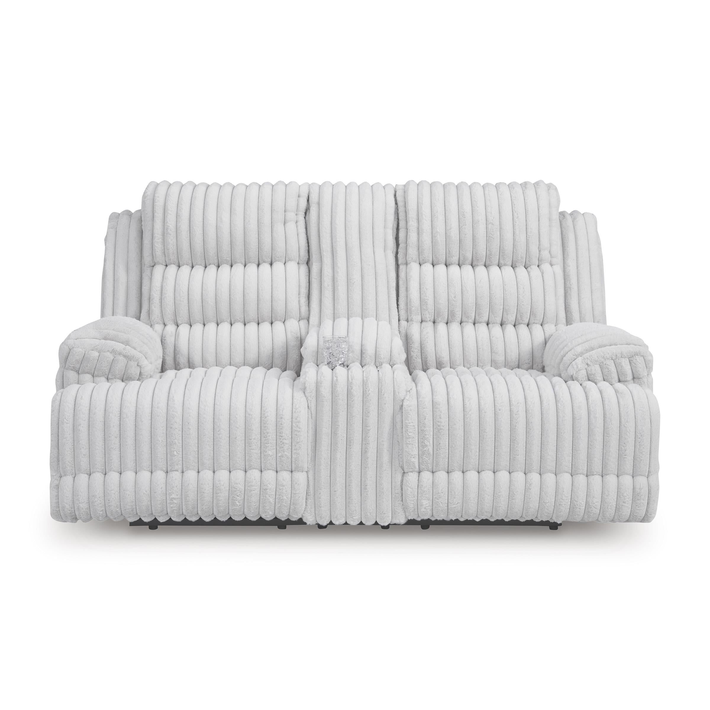 Signature Design by Ashley Rhines Falls PC4280496 Double Reclining Power Loveseat with Console - Image 3