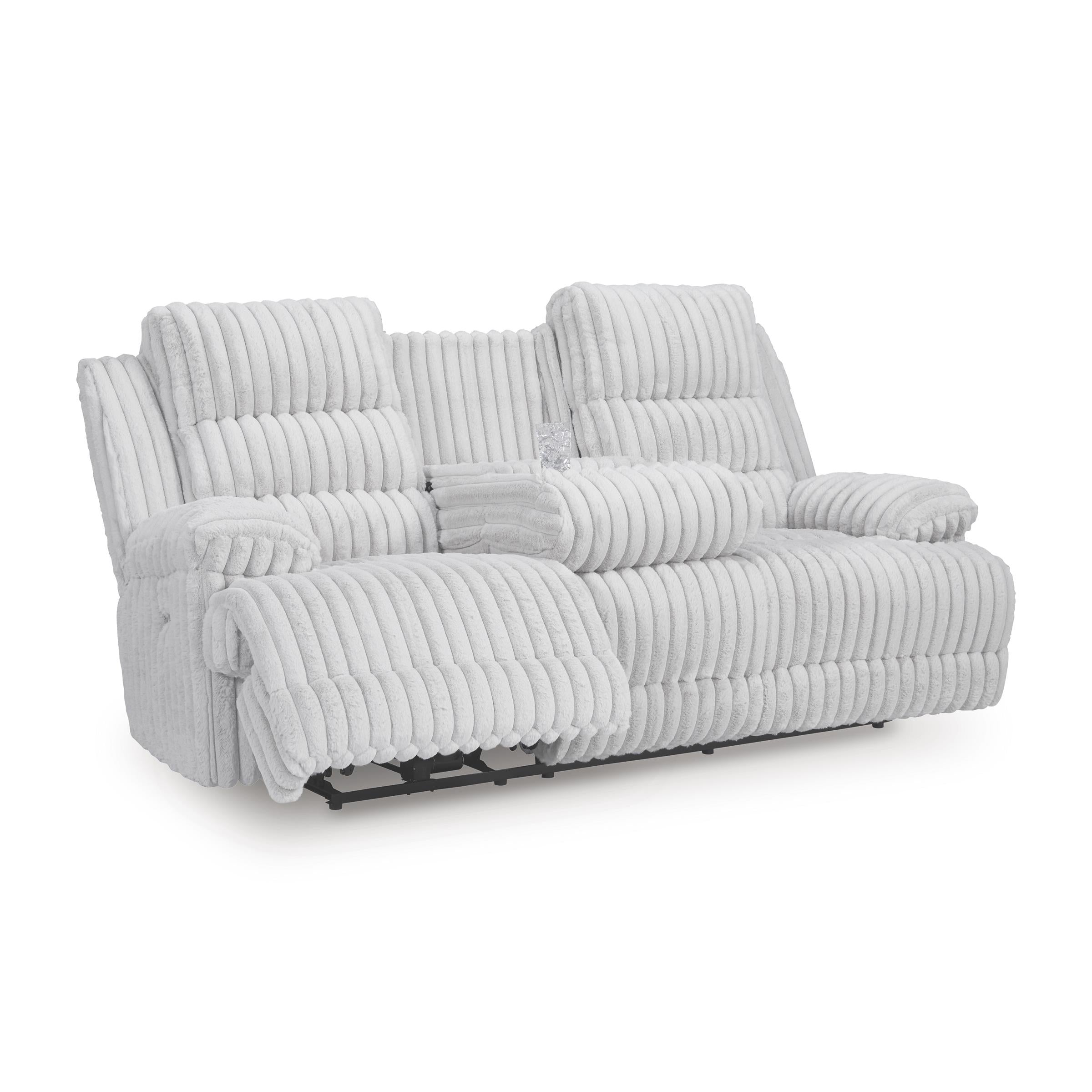 Signature Design by Ashley Rhines Falls PC4280499 Reclining Power Sofa with Drop Down Table - Image 1