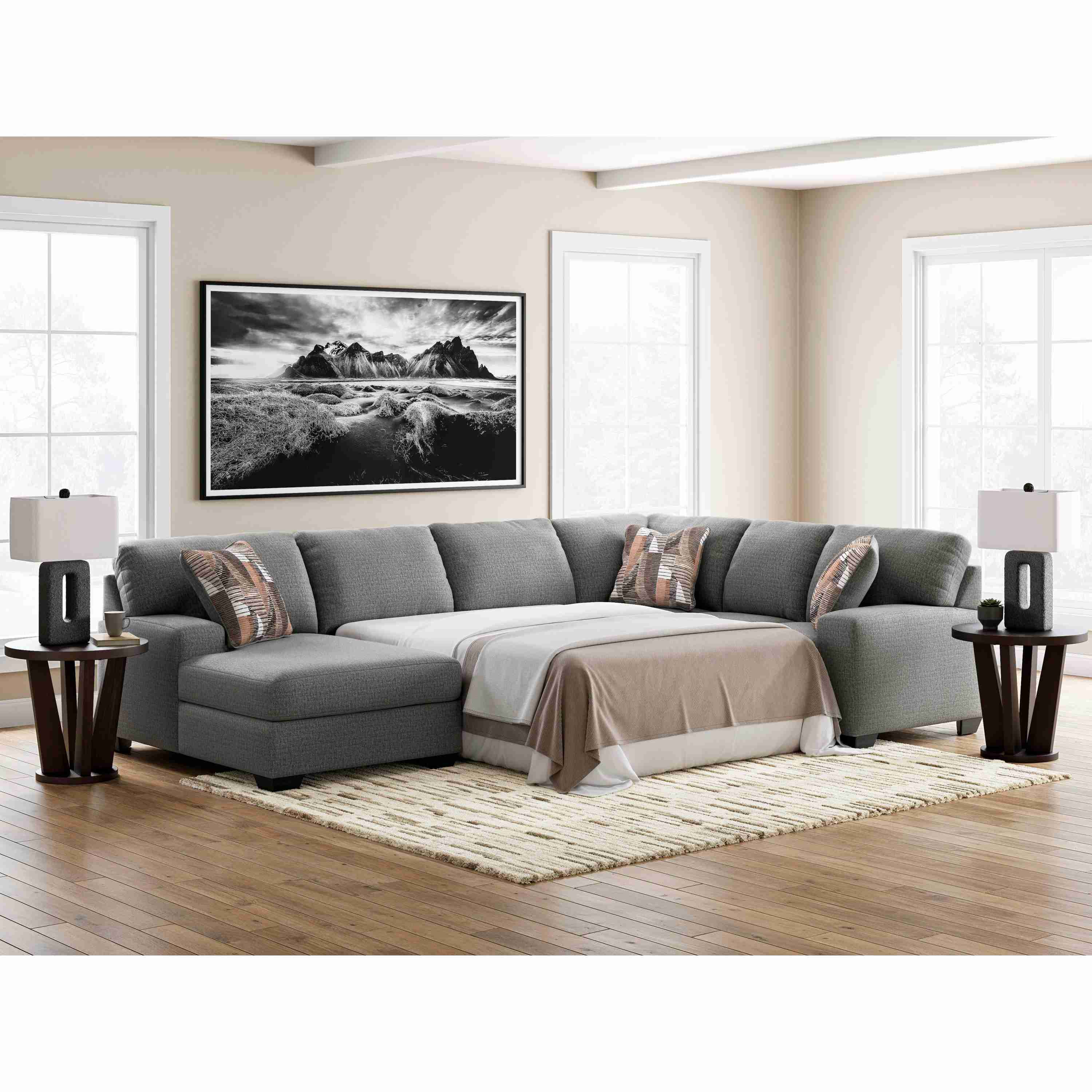 Signature Design by Ashley Clarington PC48405S5 3 pc Sleeper Sectional with Chaise - Image 3