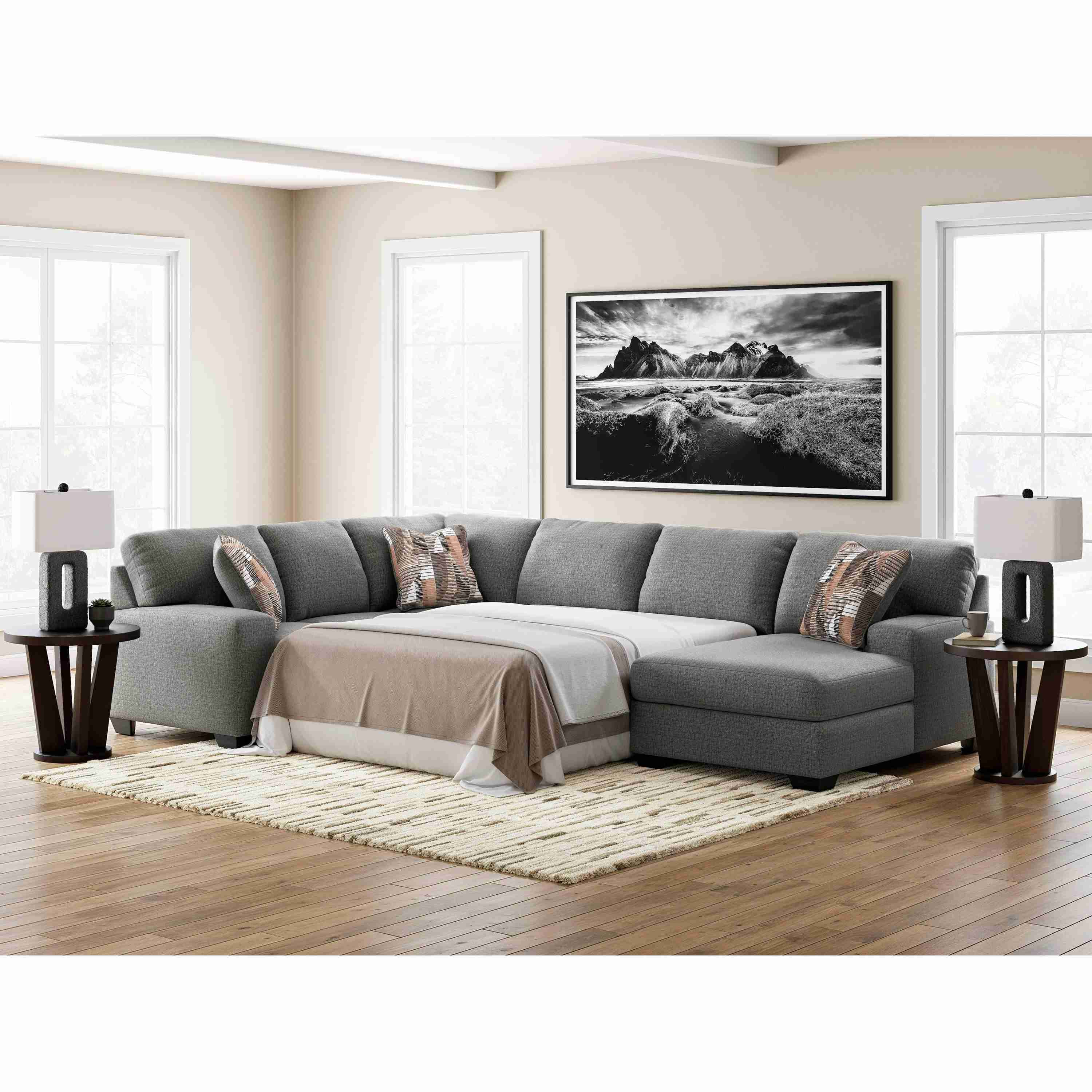 Signature Design by Ashley Clarington PC48405S6 3 pc Sleeper Sectional with Chaise - Image 3